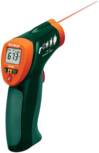 Extech IR400 Mini Infrared Thermometer with Built-in Laser Pointer - Non-Contact Temperature Gun for Cooking, HVAC, Automotive & Industrial Use