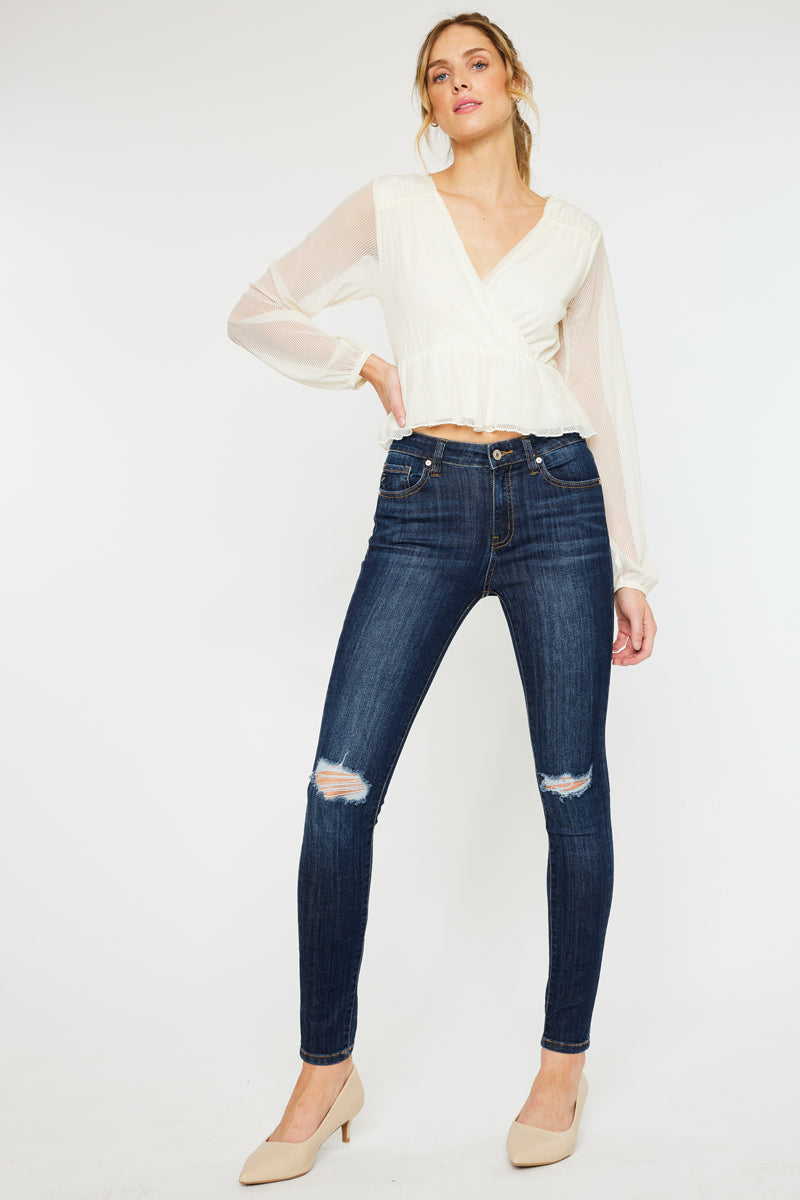 Logan Mid Rise Super Skinny Jeans for Women - Stretch Denim Pants with Comfortable Fit | Perfect for Casual Wear, Office & Night Out