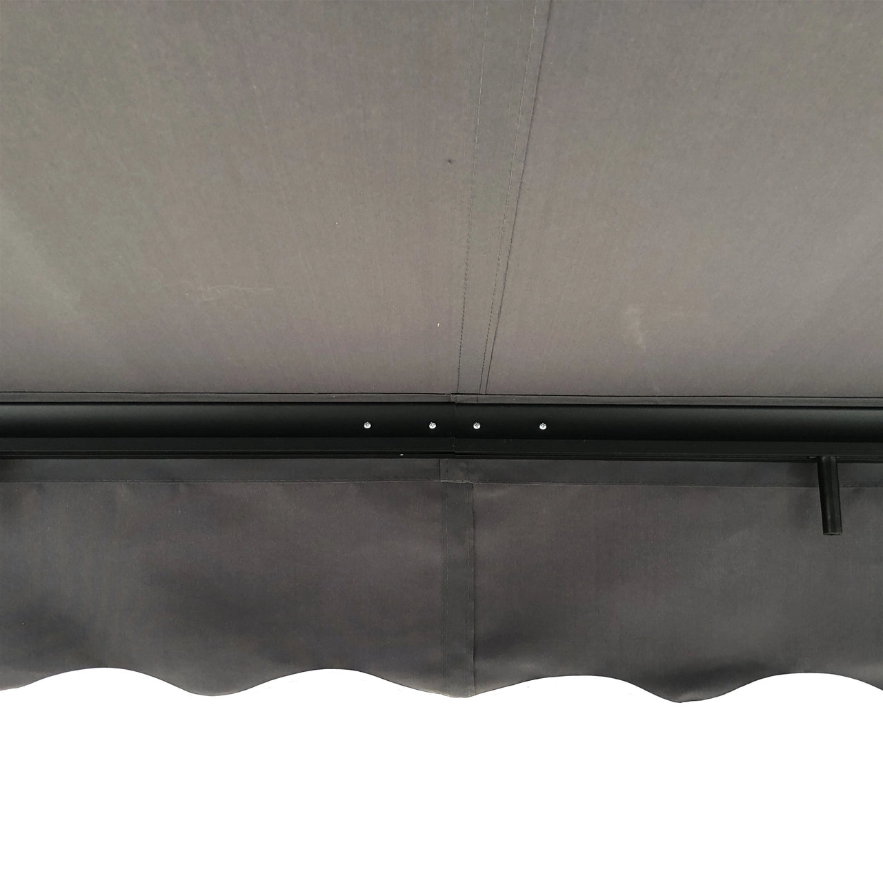 Aleko 16x10 Feet Motorized Retractable Patio Awning - Black Frame with Gray Fabric for Outdoor Shade & Sun Protection - Perfect for Backyard, Deck, and Poolside Relaxation