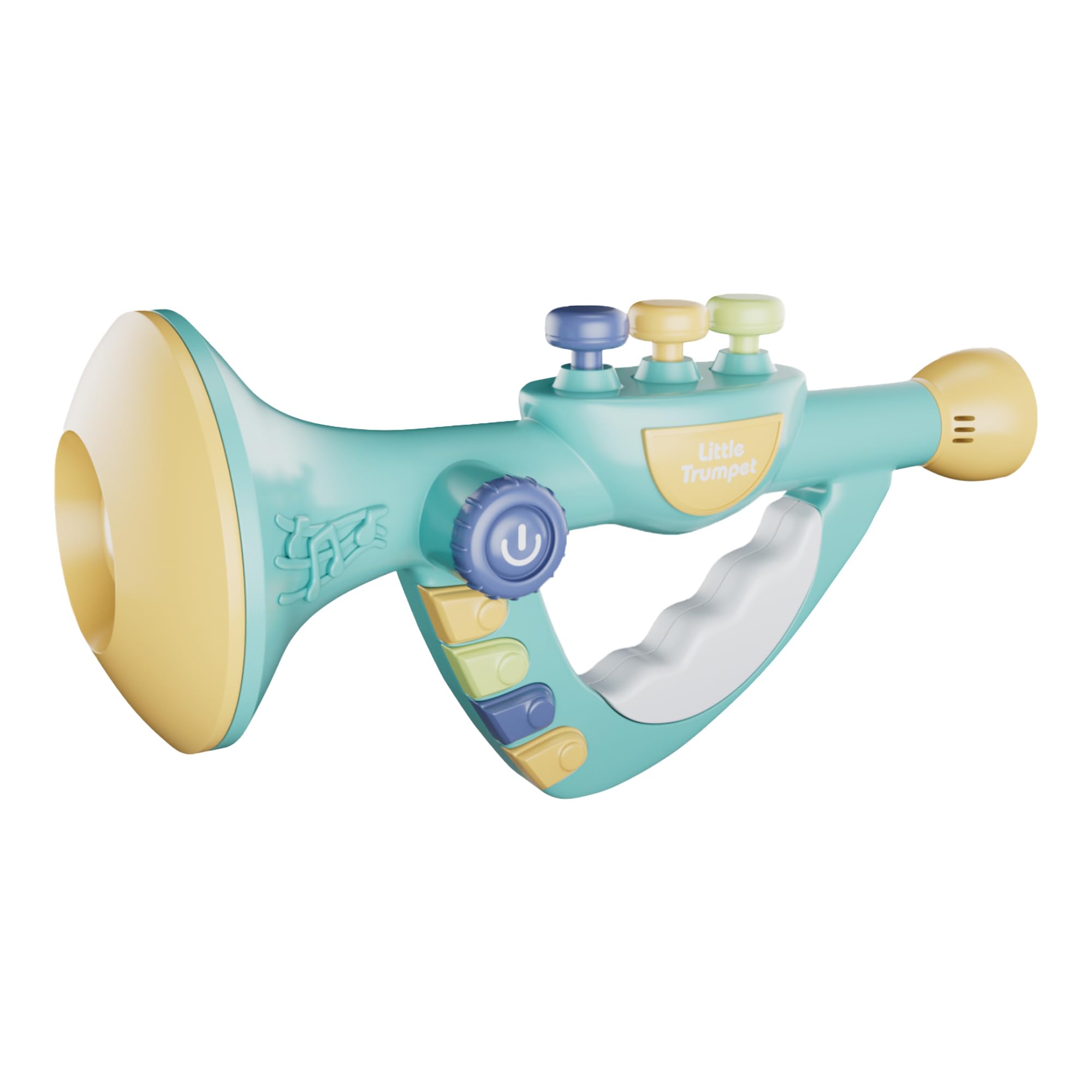 Contixo KT2 Toddler Trumpet Toy - Educational Musical Instrument for Babies & Kids with Light Effects, Adjustable Volume & Multiple Rhythms | Perfect for Early Learning, Birthday Gifts & Family Playtime (Blue)
