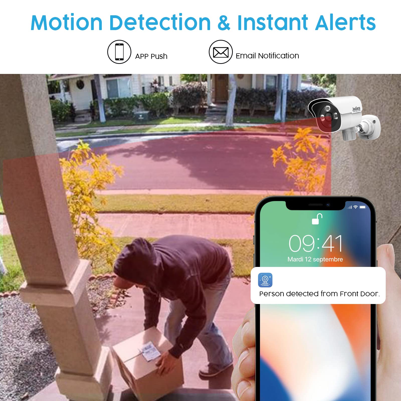 5MP PoE Bullet Security Camera - Waterproof for Outdoor & Indoor Use - Compatible with Jousecu PoE NVR System (N2441/N2440/N2482) - Ideal for Home, Office & Business Surveillance