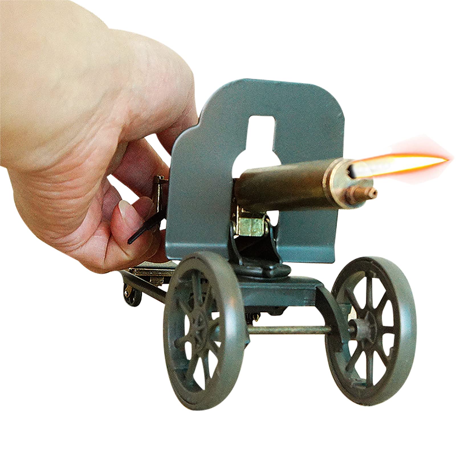 Unique Vintage Metal Lighter - Soft Flame for Gifts & Collectors (Gray) - Perfect for Home Decor & Camping