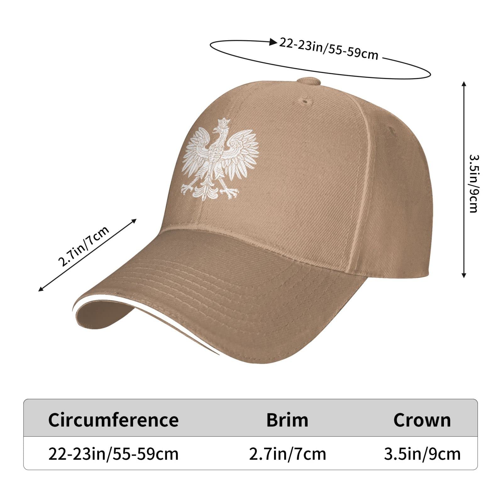 Polish Eagle Polska Baseball Golf Cap - Adjustable Trucker Hat for Men & Women - Perfect for Outdoor Sports, Golf, and Casual Wear