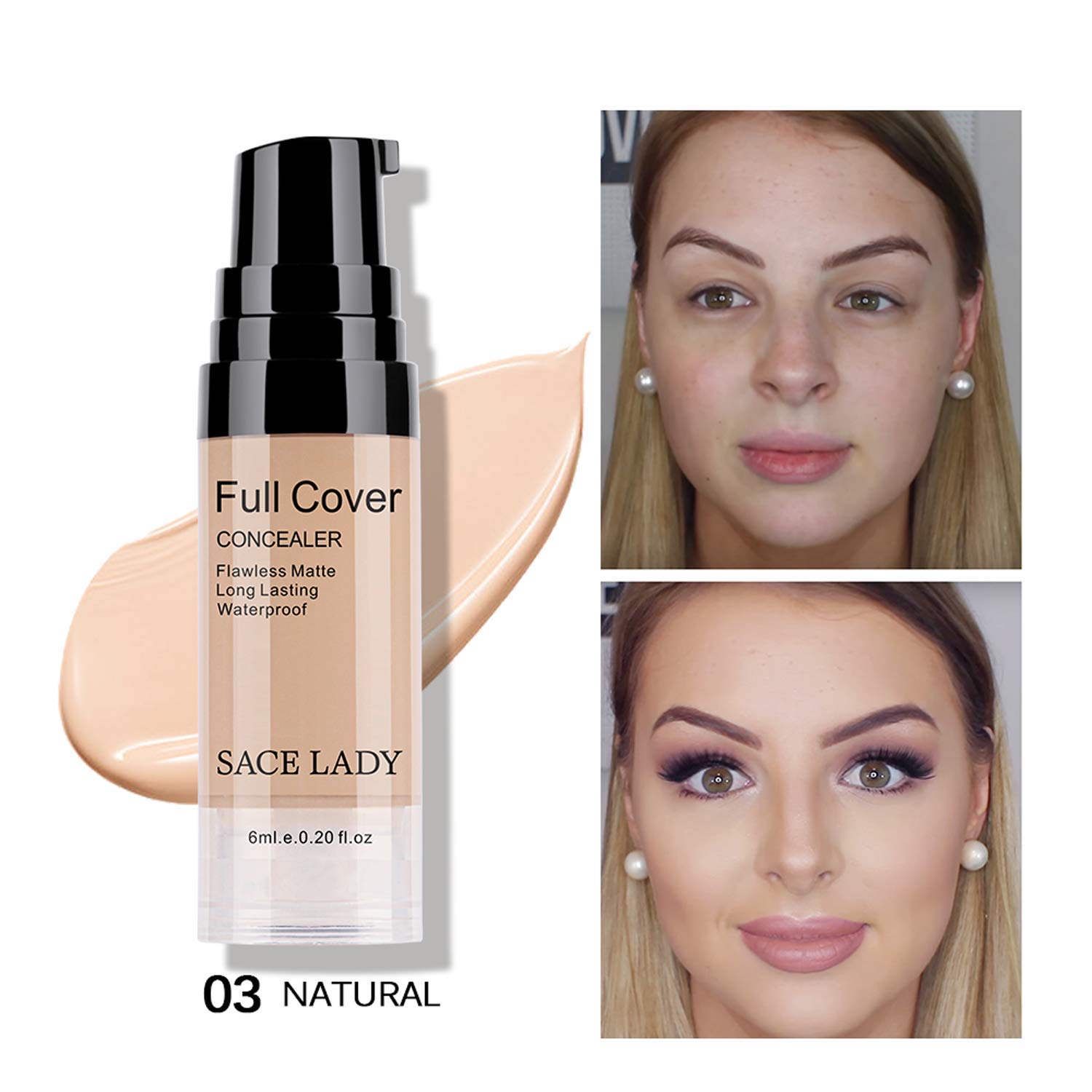 3Pcs Full Coverage Makeup Set - Concealer, Cream Corrector & Gold Primer for Poreless Flawless Skin | Covers Blemishes, Dark Spots & Under Eye Circles | Perfect for Daily Makeup, Special Occasions & Photo Shoots