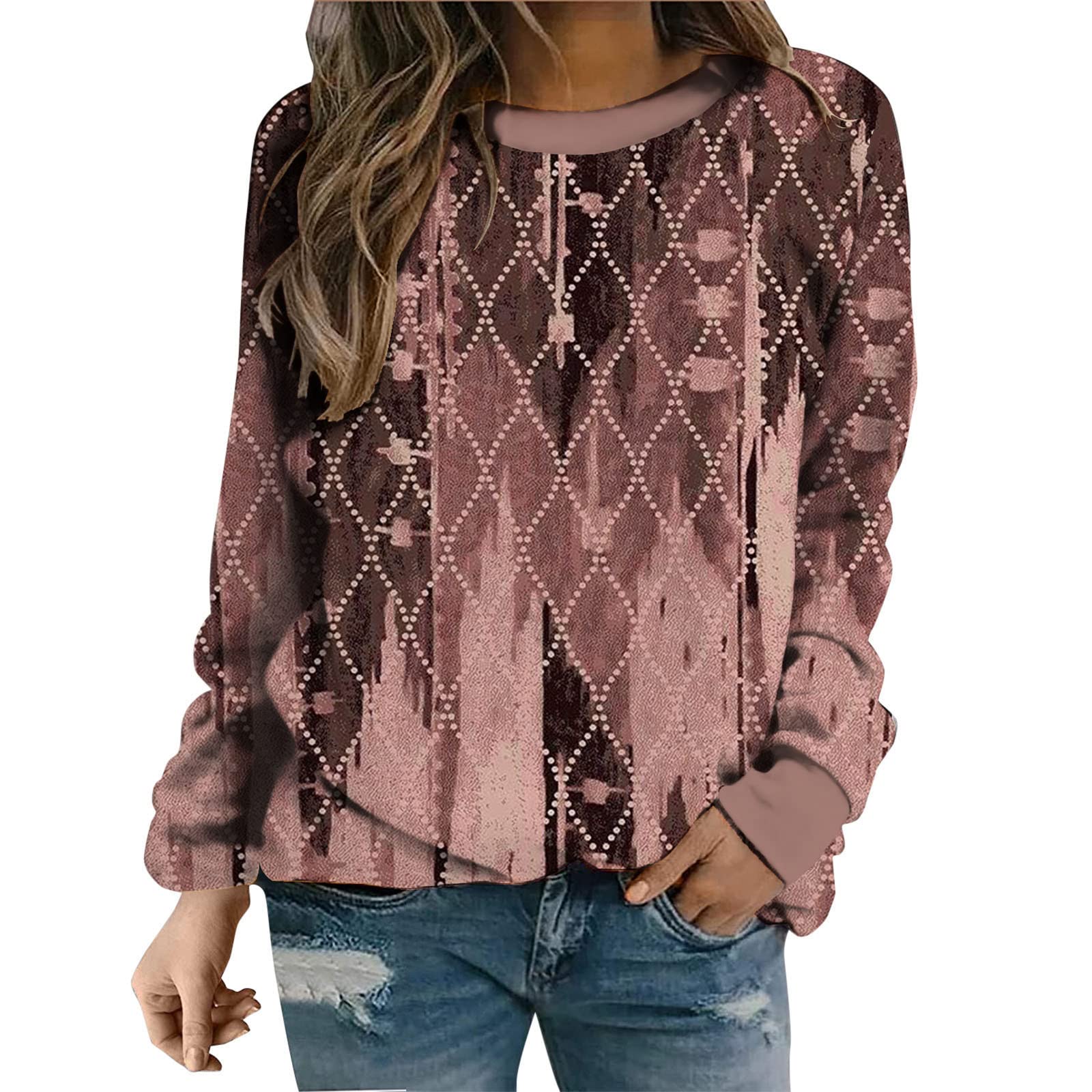 Funny Graphic T-Shirts for Women - Casual Long Sleeve Crew Neck Pullover Sweatshirt | Perfect for Everyday Wear, Weekend Outfits & Gift Giving