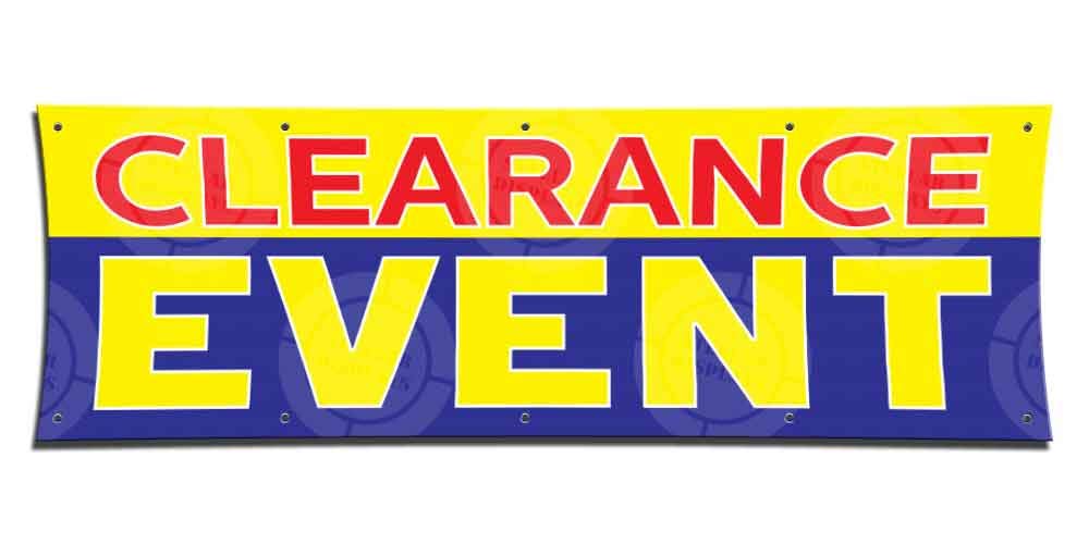 2ft x 5ft Clearance Sale Banner - Store Open Sign for Retail Liquidation & Discount Events | Perfect for Bargain Displays, Grand Openings, and Seasonal Sales