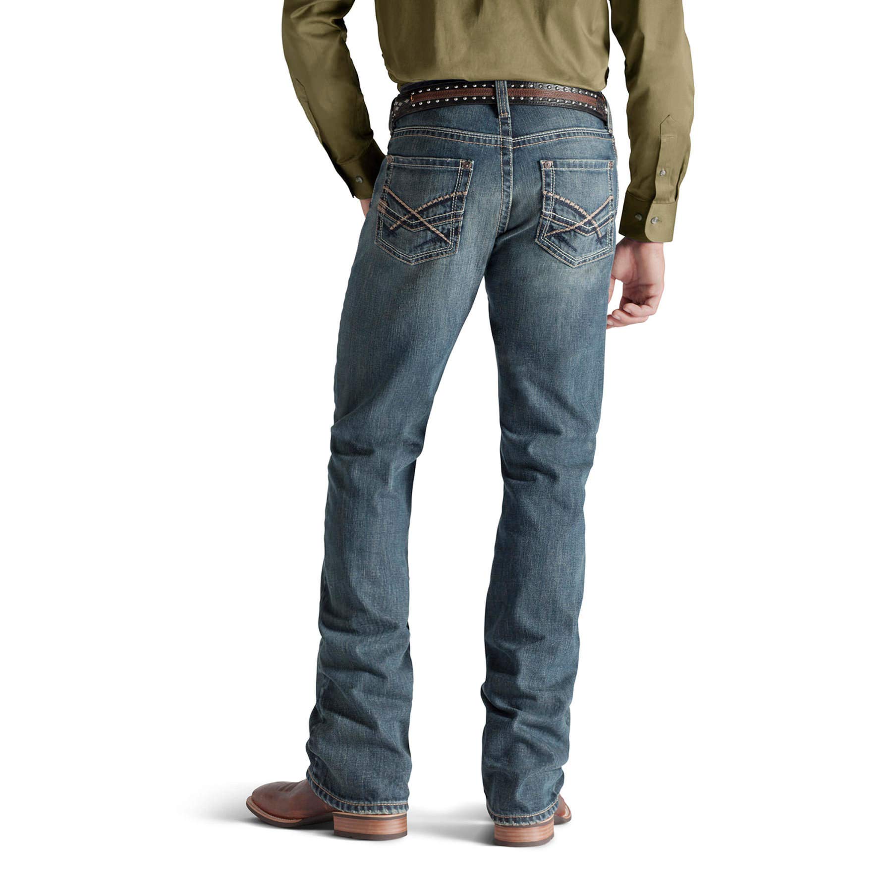 Ariat Men's M5 Slim Deadrun Stackable Straight Leg Jeans - Durable Work & Casual Denim Pants for Ranch, Riding & Everyday Wear