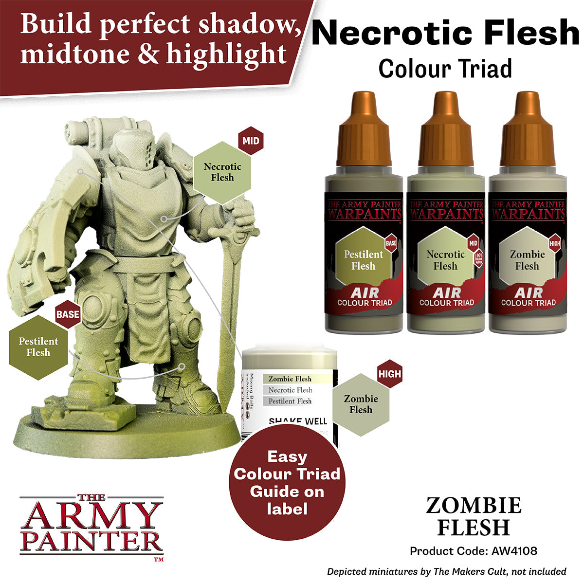 Warpaints Air: Zombie Flesh - Premium Halloween Face Paint for Scary Costumes & Cosplay - Perfect for Horror Parties, Themed Events & Makeup Artists