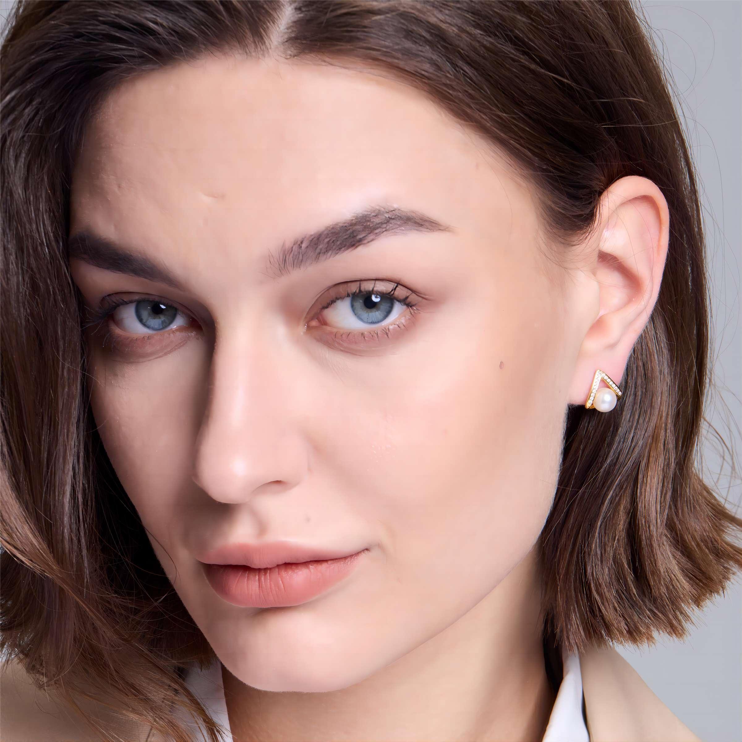 Elegant AAAA Freshwater Pearl Stud Earrings for Women - Perfect for Weddings, Parties & Everyday Wear