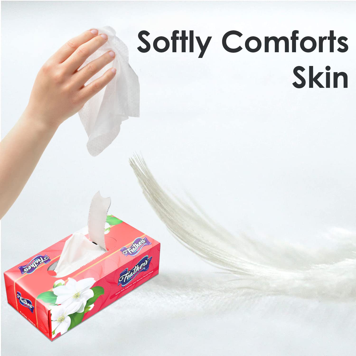 Premium 600-Ply 2-Ply Biodegradable Facial Tissues | Super Soft & Ultra Absorbent Virgin Tree Pulp Paper | 6-Pack (100 Pulls Each) for Home, Office & Travel | Eco-Friendly Face Wipes for Daily Use & Makeup Removal