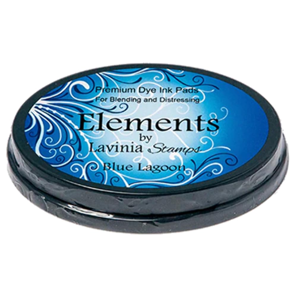 Lavinia Stamps Elements Blue Lagoon Ink Pad - Premium Water-Based Ink for Stamping, Scrapbooking & Card Making - Perfect for DIY Crafts, Art Projects & Paper Decorations