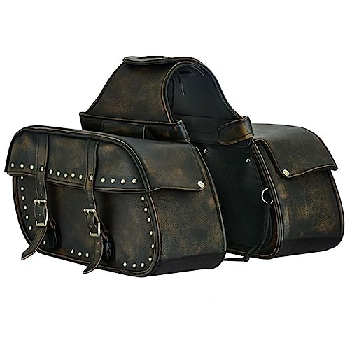 Distressed Brown 36L Studded