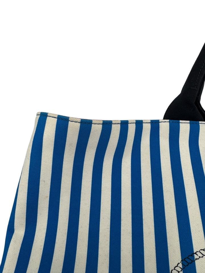 Prada Blue and White Canvas Comic Tote Bag - Stylish Designer Handbag for Women, Perfect for Work, Travel & Everyday Use