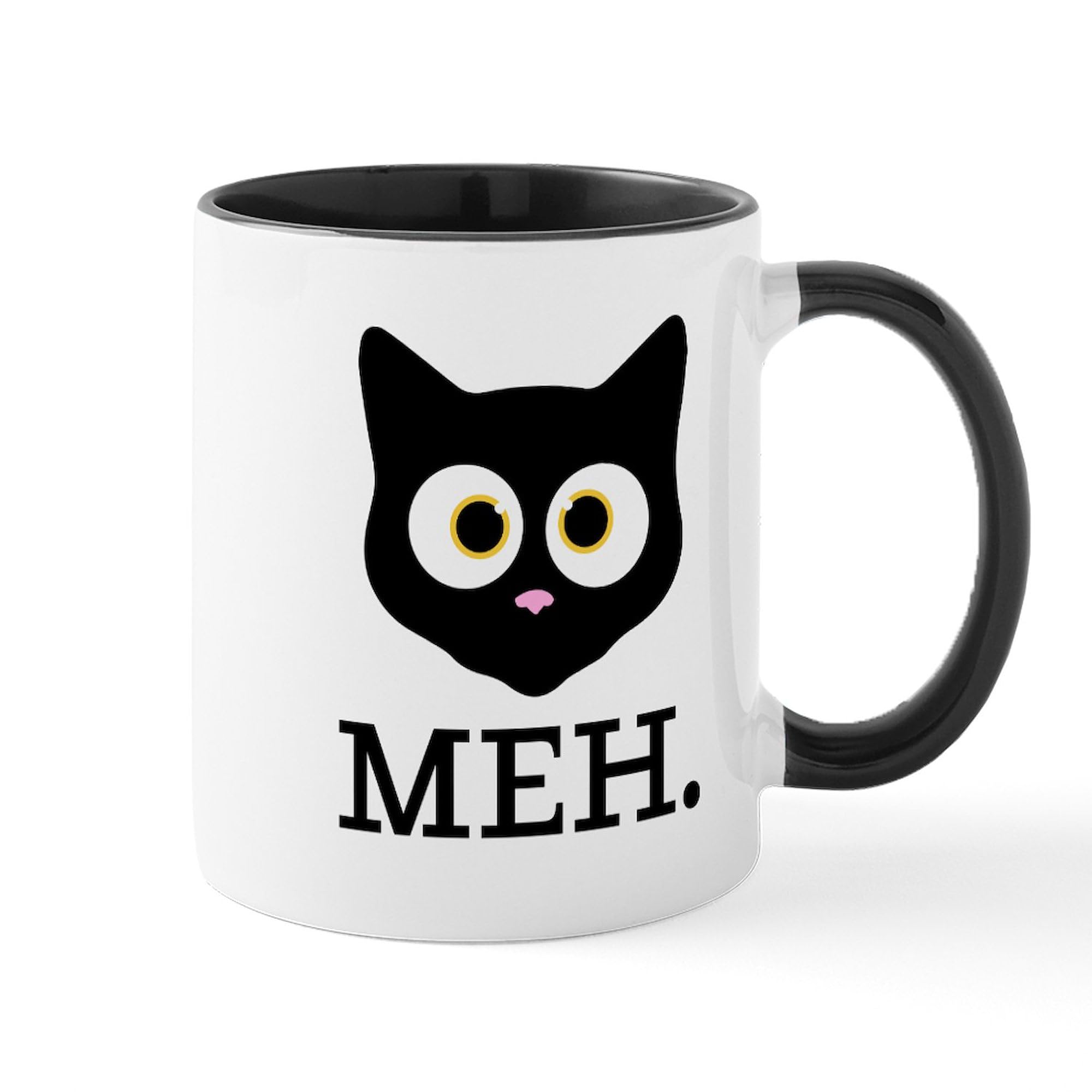 11 oz (325 ml) Ceramic Coffee Mug - Funny 'Meh' Design by CafePress - Perfect for Office, Home & Gifts