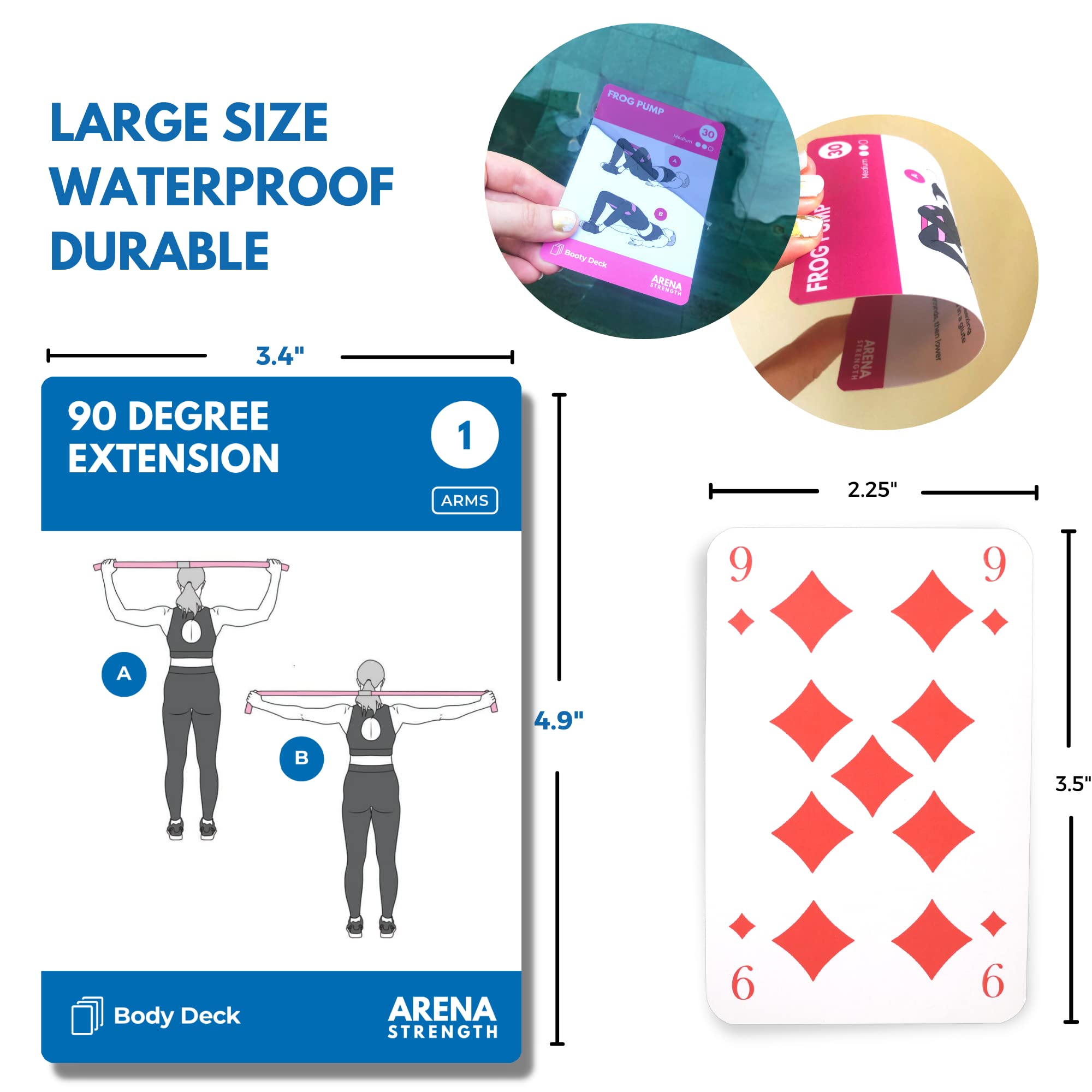 Arena Strength Exercise Card Deck Bundle - Booty & Body Workout Cards for Home Gym Training | Perfect for Fitness Enthusiasts & Personal Trainers