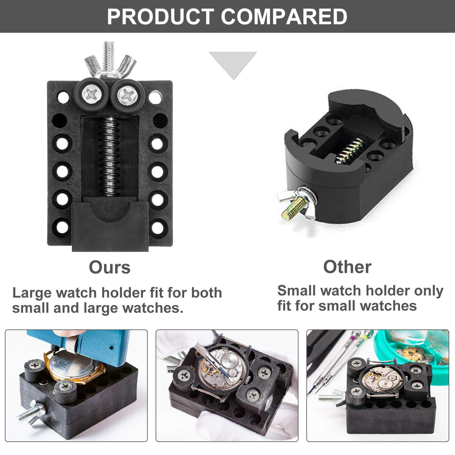 Anezus 187-Piece Professional Watch Repair Kit with Link Pin Remover & Case Back Opener - Complete Tool Set for Watch Battery Replacement, Band Sizing, Strap Adjustment & Maintenance (Ideal for Watchmakers, Jewelers & DIY Enthusiasts)