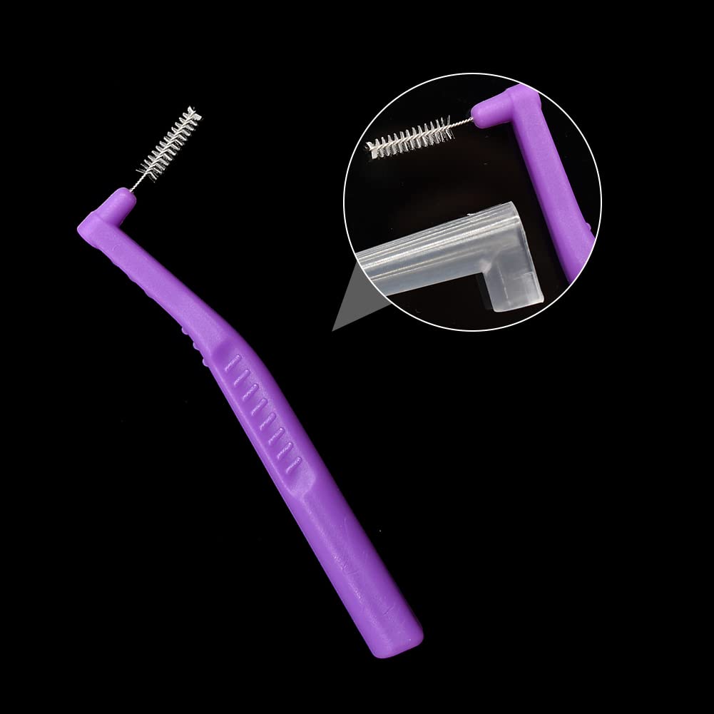 **Orthodontic Braces Cleaning Kit - Interdental Brushes, Dental Wax, Floss & Travel Toothbrush Set for Teeth Care (Purple) | Perfect for Travel & Daily Oral Hygiene**