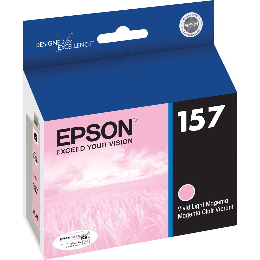 Epson T157620 R3000 Vivid Light Magenta Ink Cartridge (157) - High-Quality Replacement Ink for Photo Printing, Arts & Crafts, and Professional Graphic Design Projects