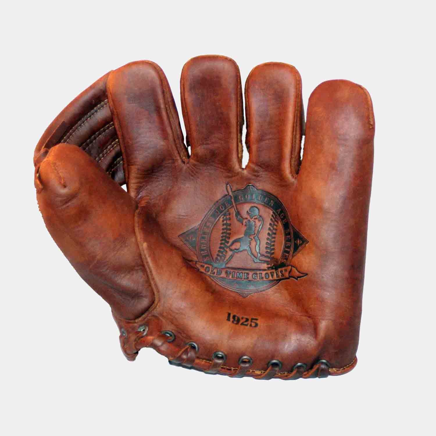 Vintage 1925 Golden Era Replica Baseball Fielder's Glove - Authentic Leather Mitt for Baseball Training, Games & Collectors - Perfect for Practice, Games & Sports Memorabilia Display
