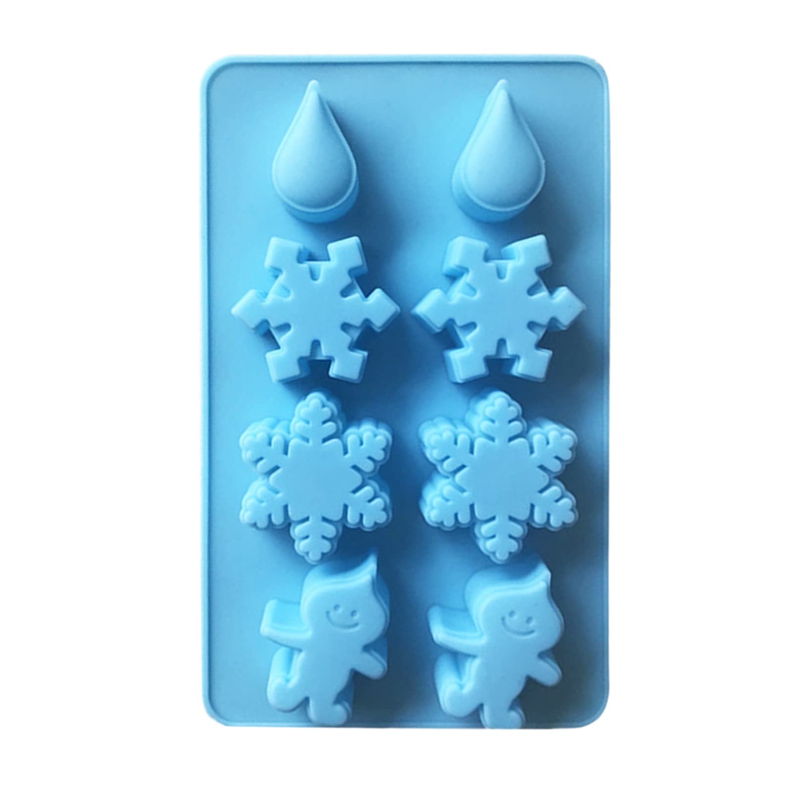 Premium Silicone Christmas Chocolate Candy Molds for Baking - 9x13 Inch Sky Blue Cake, Soap, Jelly Molds - Perfect for Holiday Treats, DIY Gifts & Festive Dessert Decorations
