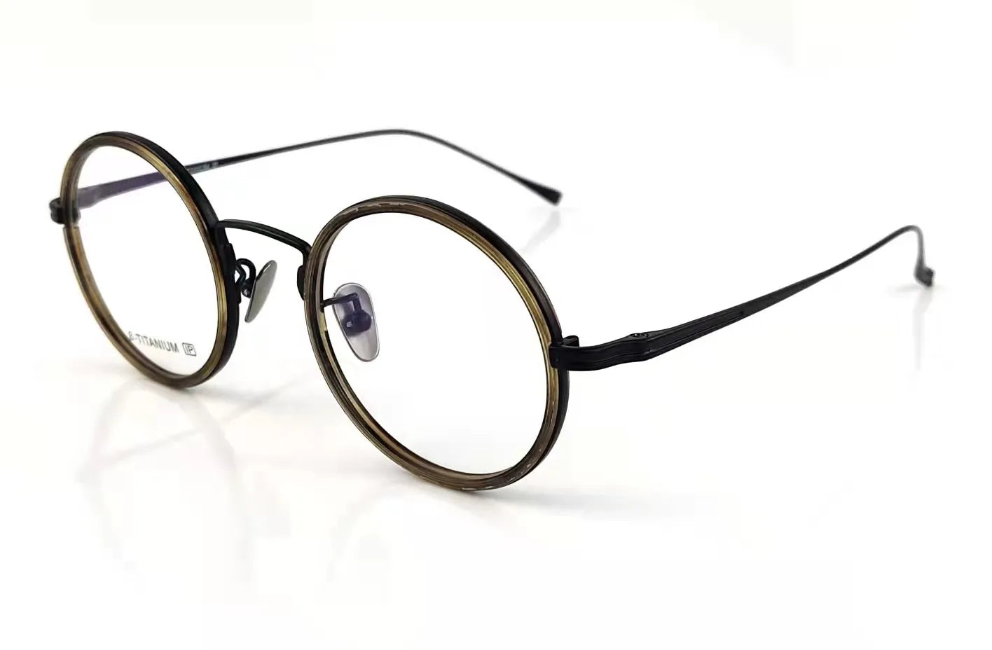 Aimee Unisex Full Rim Round Oval Titanium Eyeglasses 1061 - Lightweight & Durable Titanium Frame for Men & Women - Perfect for Reading, Work, and Everyday Fashion