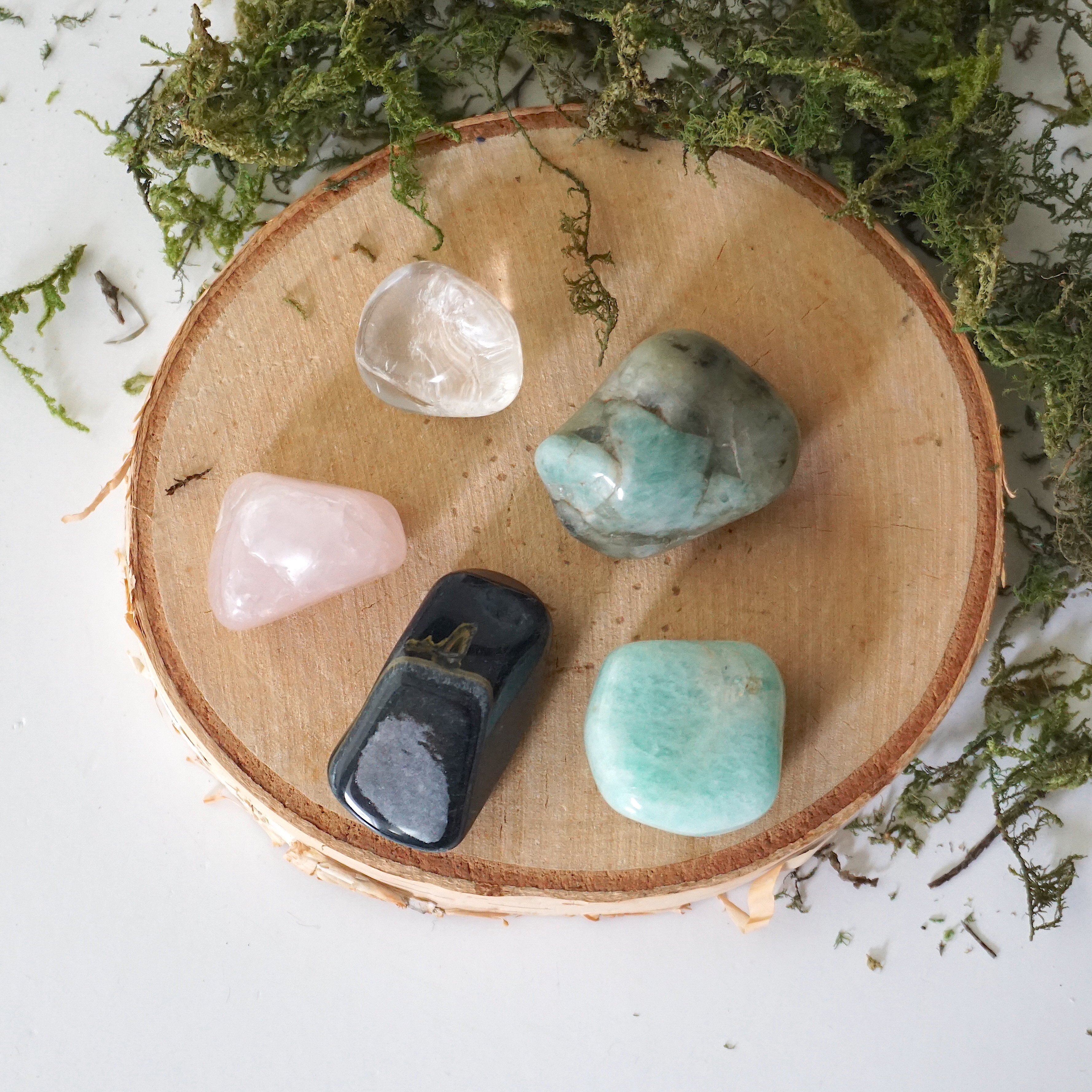 Mindfulness Crystals Healing Stones Set - Natural Gemstone Collection for Meditation, Stress Relief & Positive Energy - Perfect for Yoga, Reiki & Spiritual Healing Practices