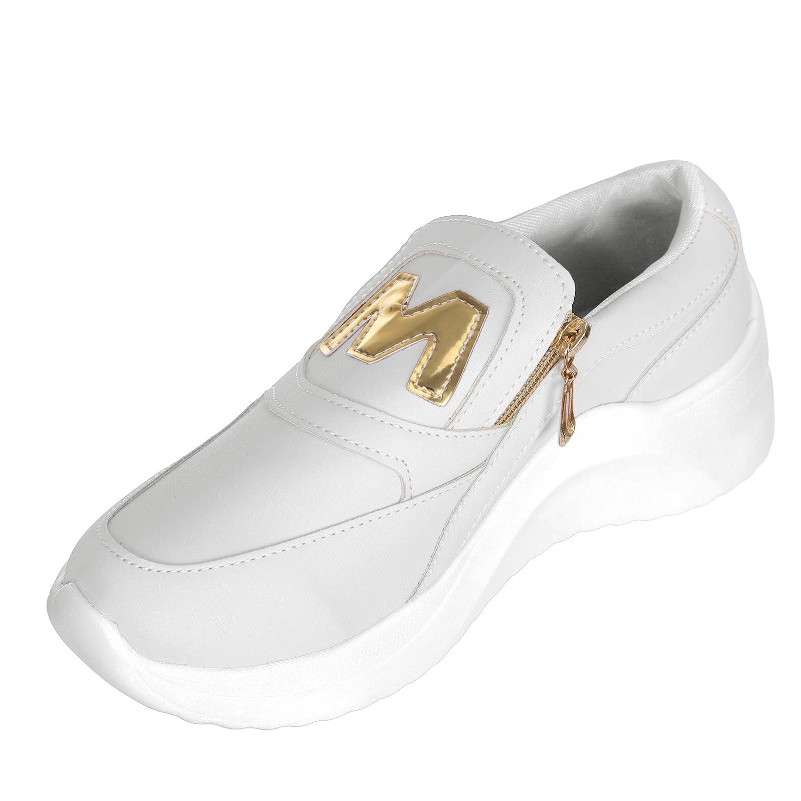 Gaoxin Women's & Men's Casual Sneakers - Comfortable Wedge Zipper Running Shoes for Fashion & Everyday Wear | Perfect for Walking, Gym, Work & Outdoor Activities