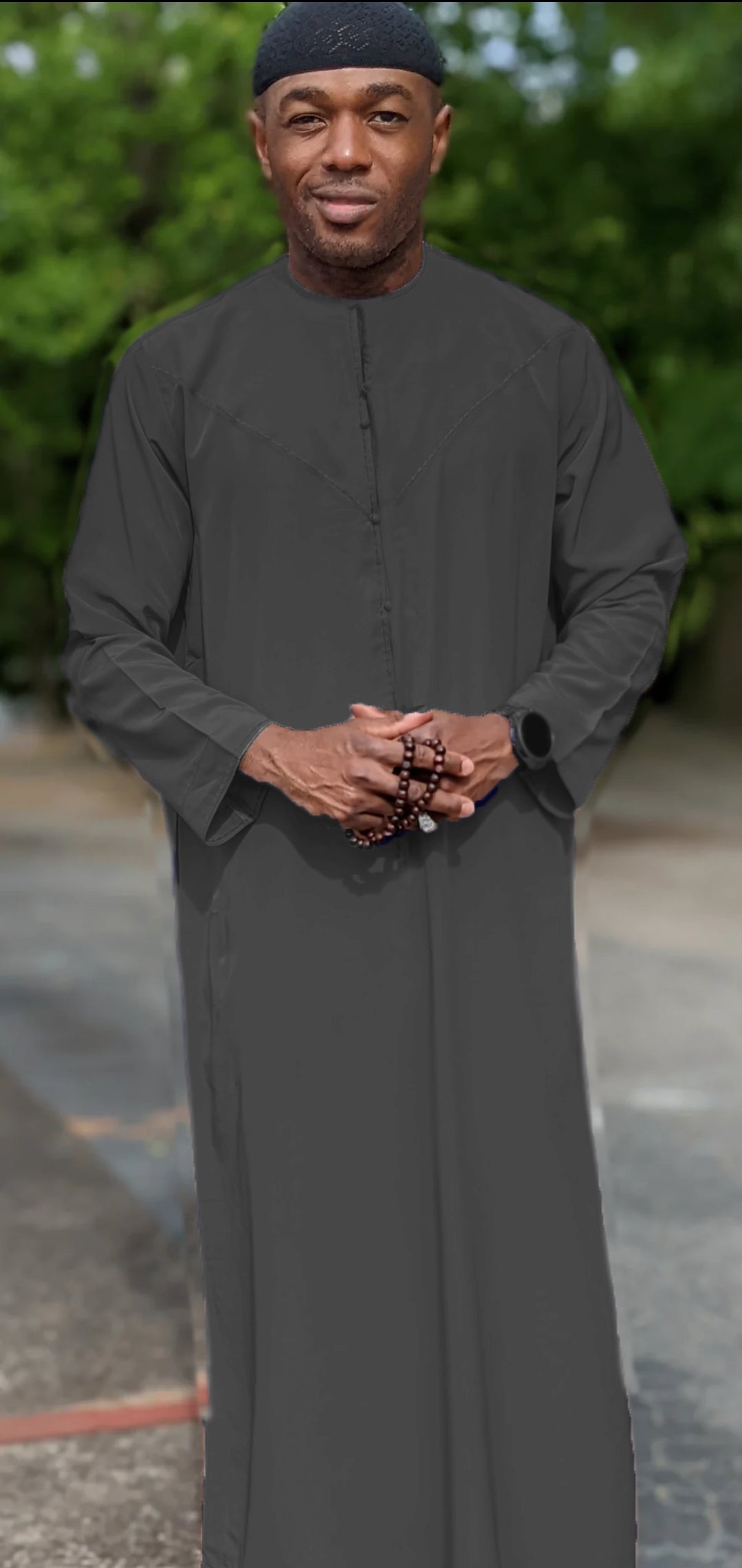 Kareema African Kaftan for Men - Long Sleeve Cotton Shirt with Embroidery (DPKG56) | Perfect for Cultural Events, Weddings & Casual Wear