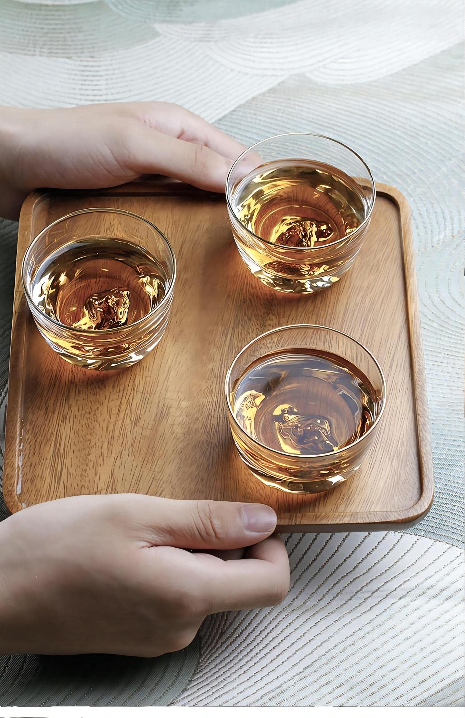 Handmade Japanese Kanayama Guinomi Sake Glass - Artisan Blown Glass with Gold Rim for Cold Sake, Sake Pot & Gift Box - Perfect for Japanese Cuisine, Birthday Gifts & Home Bar Accessories
