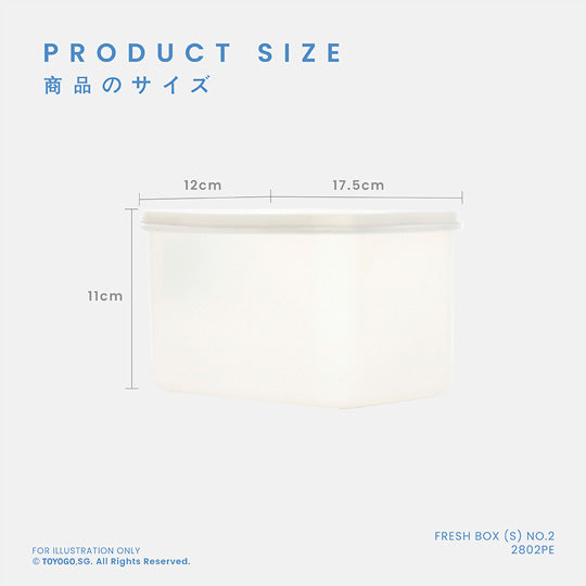 Fresh Box No. 2 (2802 PE) - Premium Produce Storage Container for Fruits & Vegetables - Perfect for Kitchen, Grocery Stores & Meal Prep