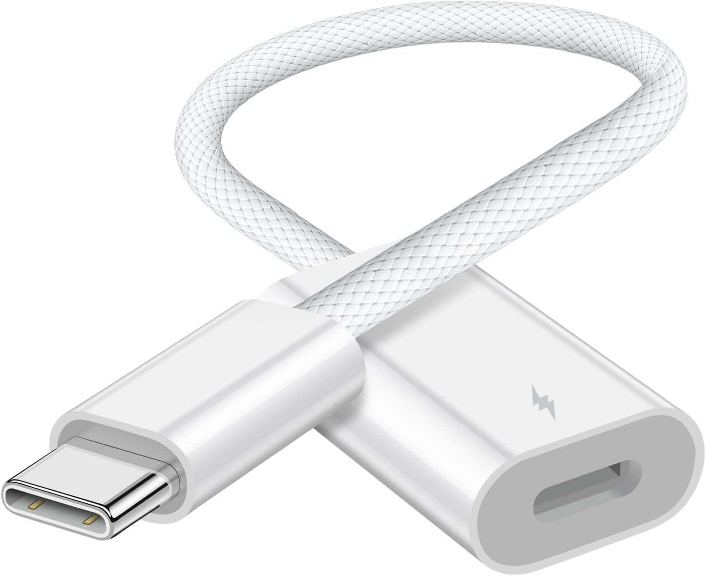 Vcddom Lightning to USB C Adapter for iPhone 15 - 60W PD Fast Charging Cable - USB C Male to Lightning Female Connector - Perfect for Travel, Home & Office Charging