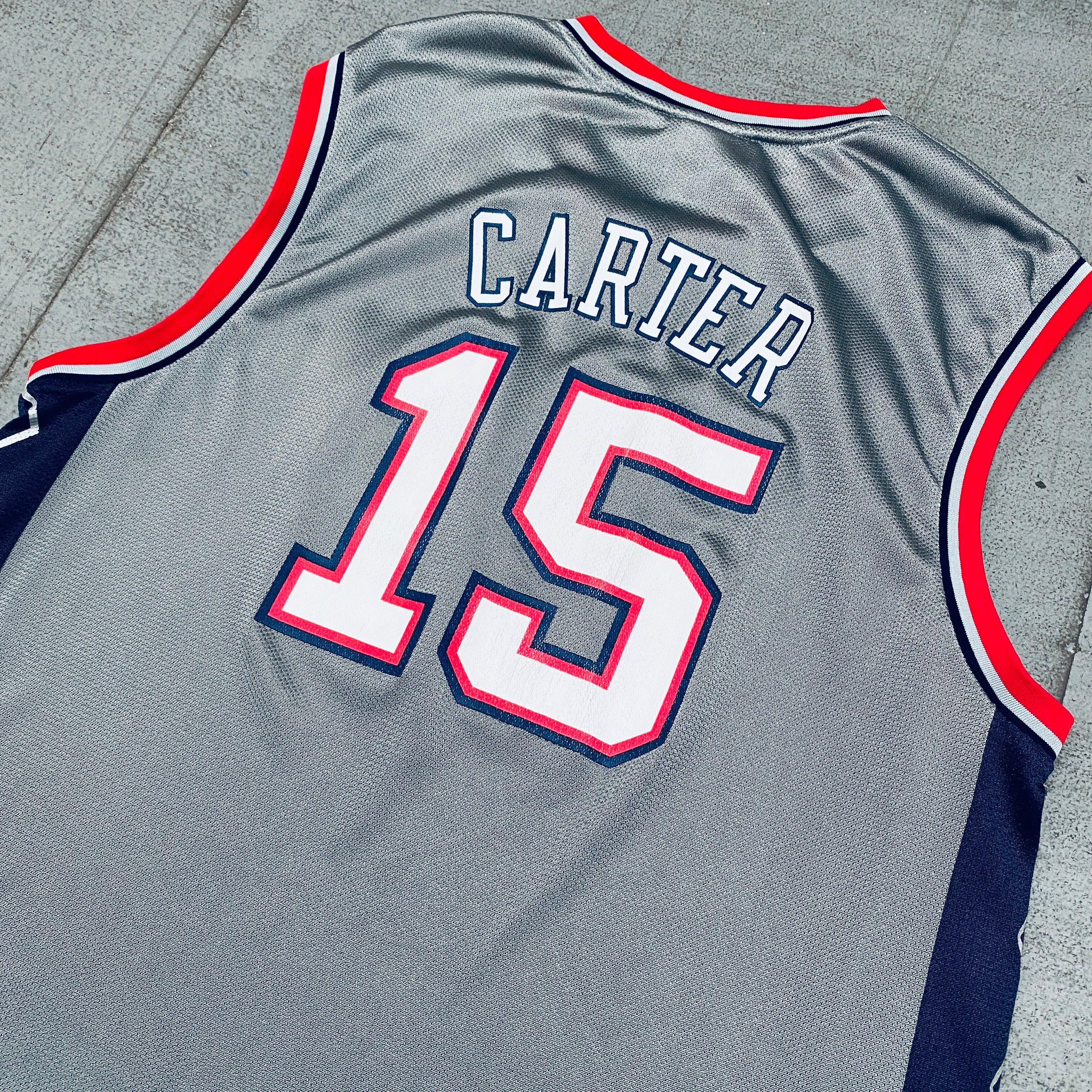 Vince Carter 2004-05 New Jersey Nets Reebok Silver Basketball Jersey Size Large - Authentic NBA Jersey for Fans, Collectors & Game Day Outfits