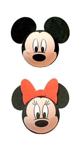 Disney Mickey Mouse and Minnie Mouse Car Antenna Topper Set - Cute Cartoon Character Car Accessories for Disney Fans, Perfect for Road Trips and Family Outings