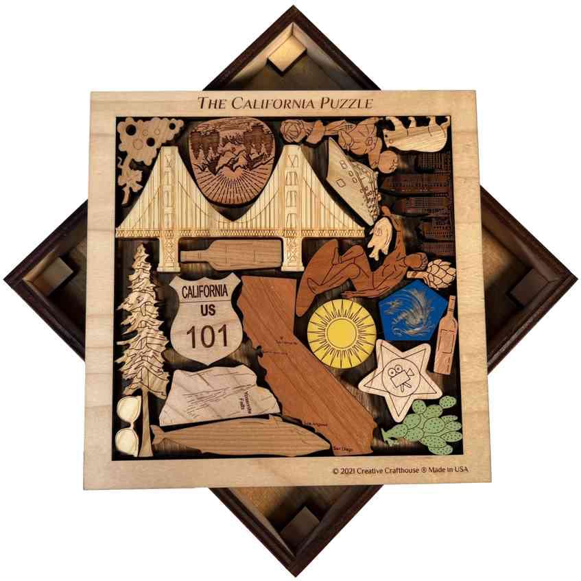 Premium Wooden California Picture Frame Puzzle by Creative Crafthouse - Perfect for Home Decor, Gifts & Puzzle Enthusiasts