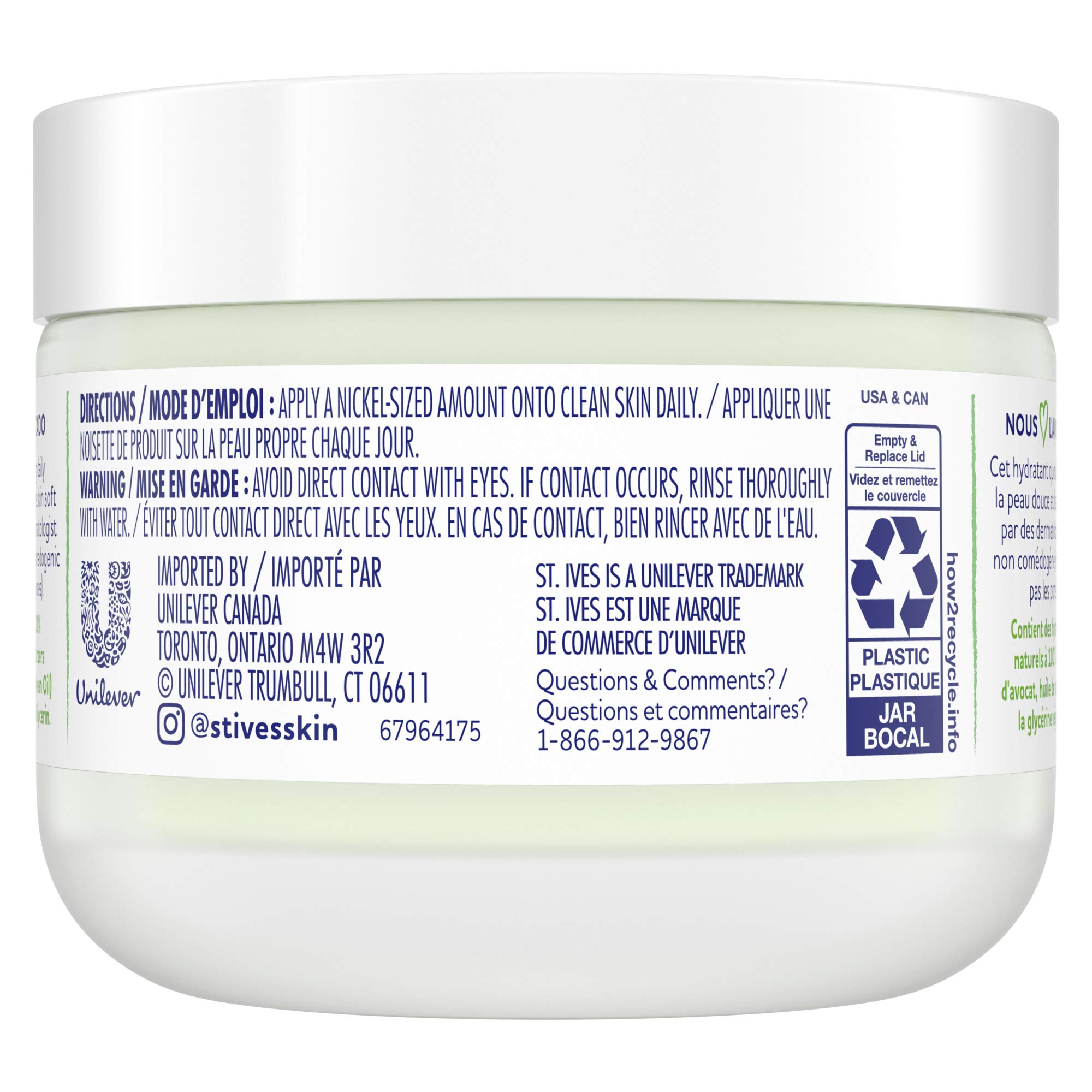 St. Ives Avocado Hydrating Face Moisturizer Cream - 1.8 oz for Dry & Sensitive Skin | Daily Hydration & Nourishment | Perfect for Morning & Night Skincare Routine