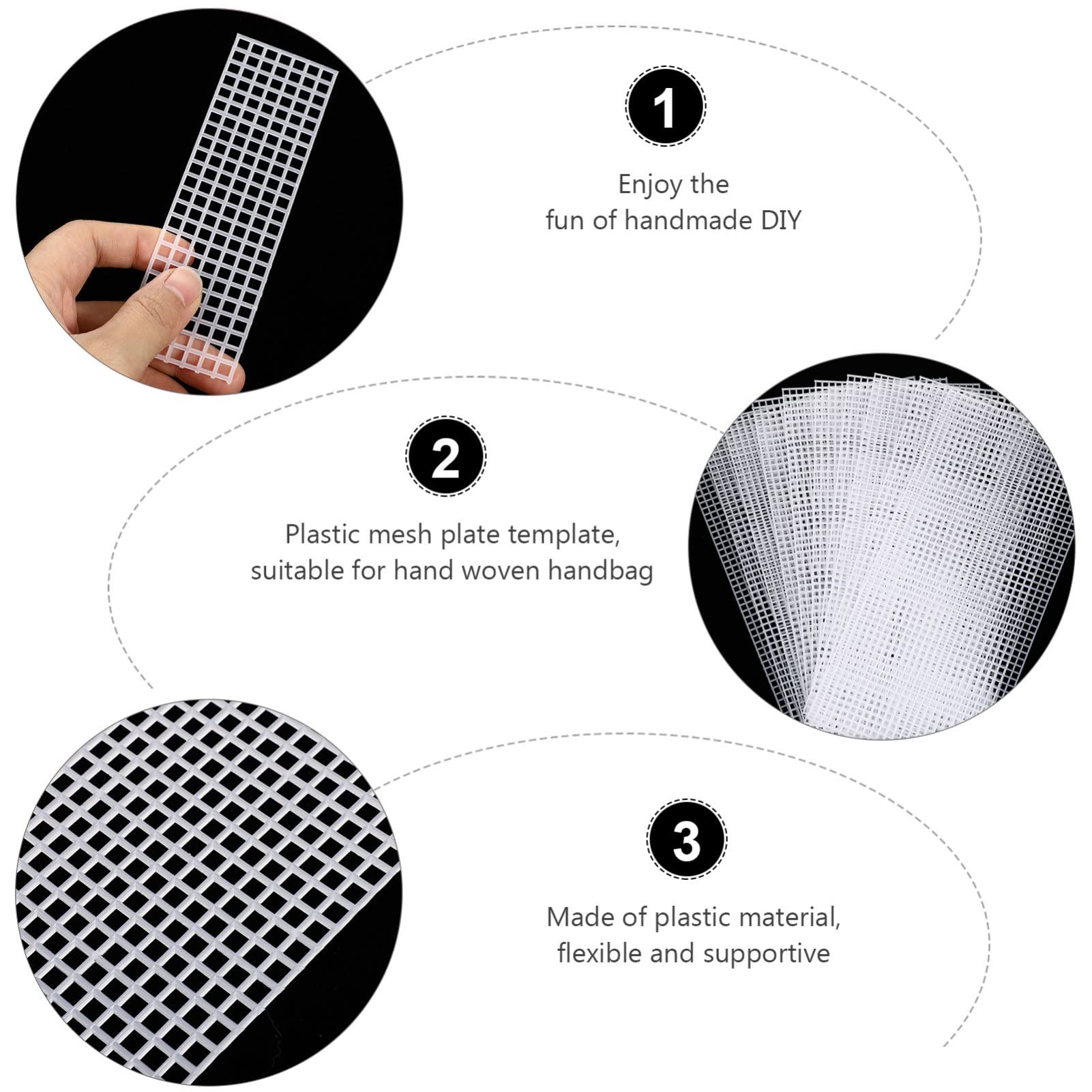 10-Piece Woven Mesh Crochet Bag Plates - DIY Embroidery & Knitting Weaving Boards for Handmade Bags - Perfect for Crafting, Knitting Projects, and DIY Gift Making