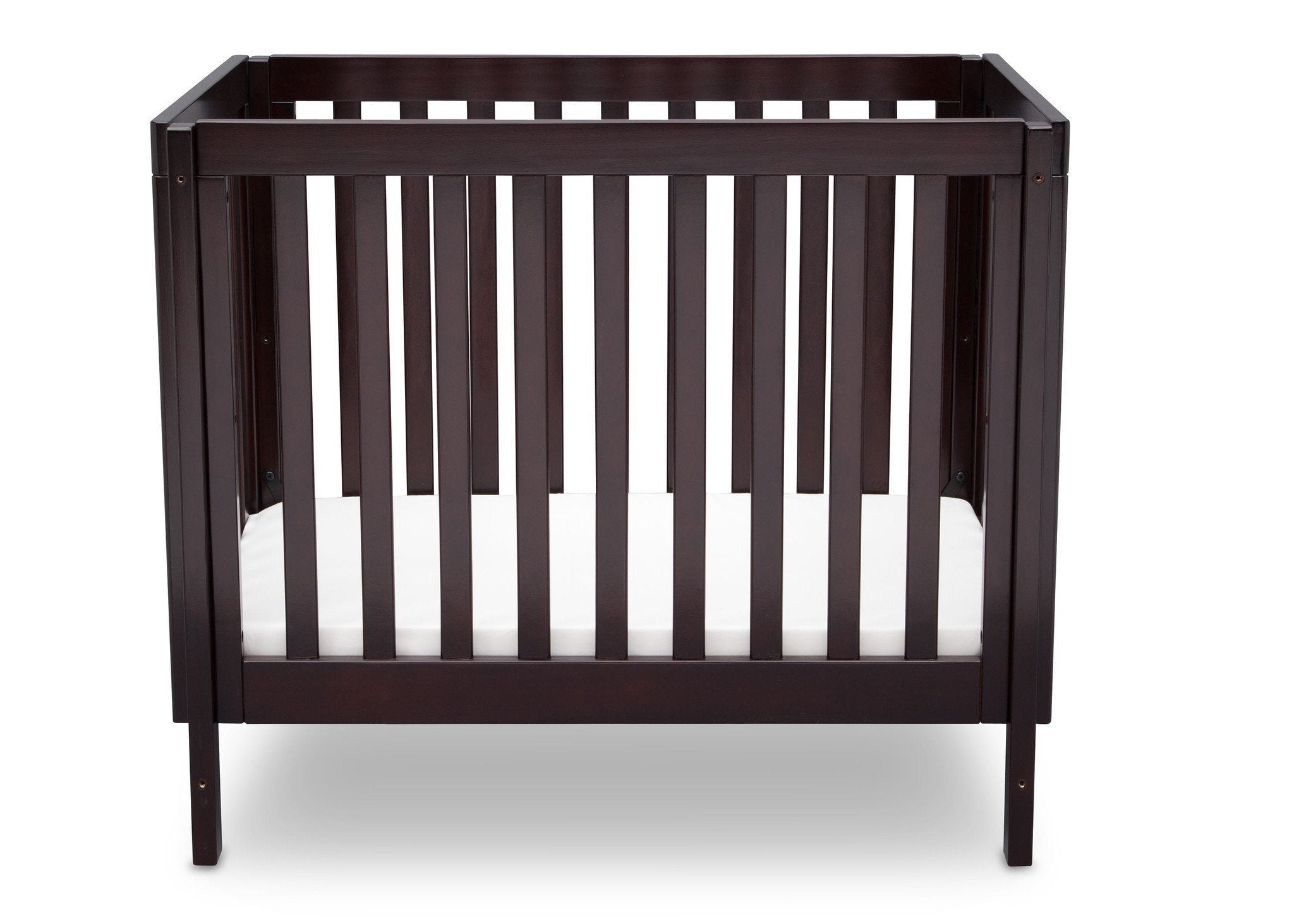 Bennington Elite Mini Crib with Mattress - Compact Baby Bed for Small Spaces | Nursery, Bedroom & Travel Use
