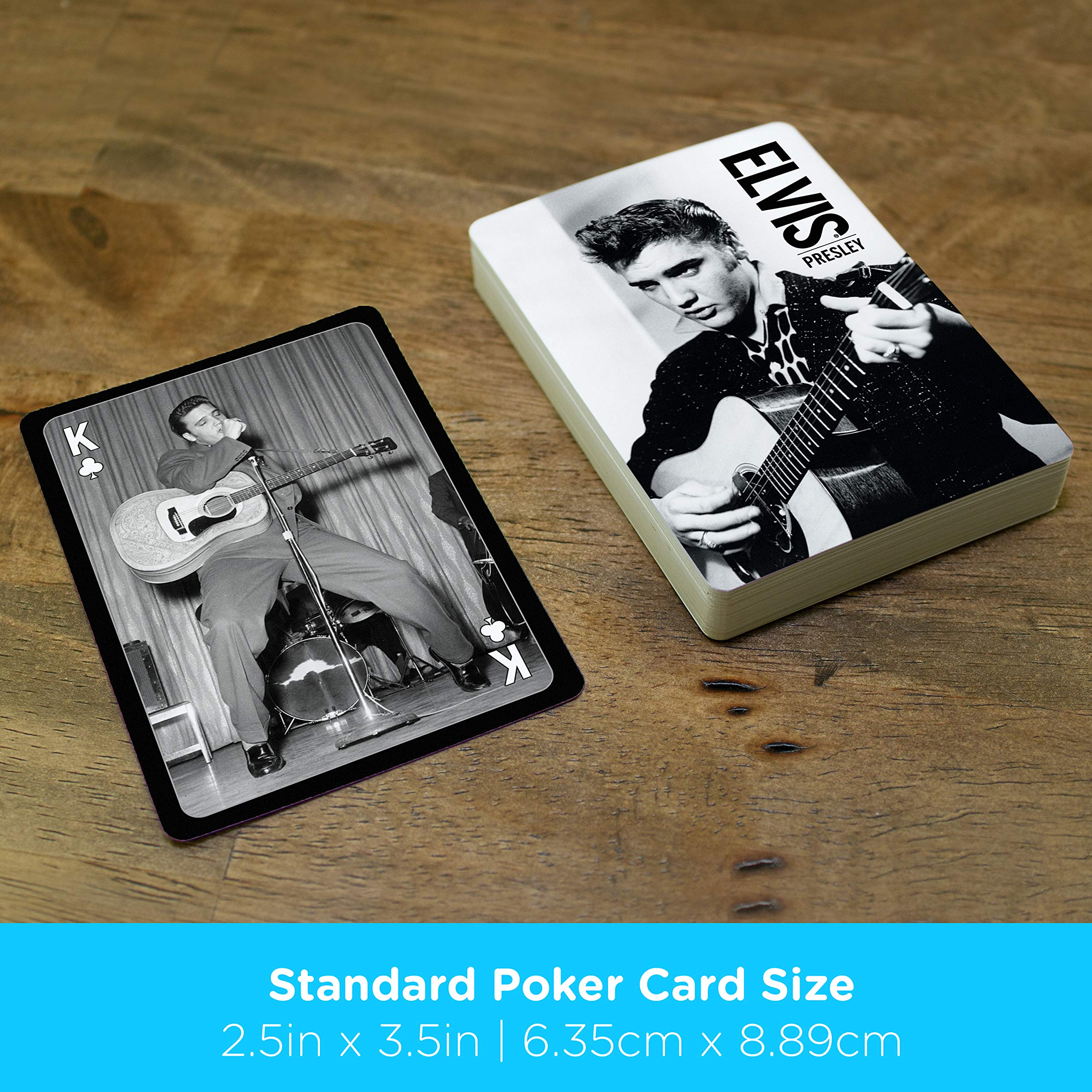 Aquarius Elvis Black and White Playing Cards Deck - Premium Poker Cards for Magic Tricks, Card Games, and Collectibles