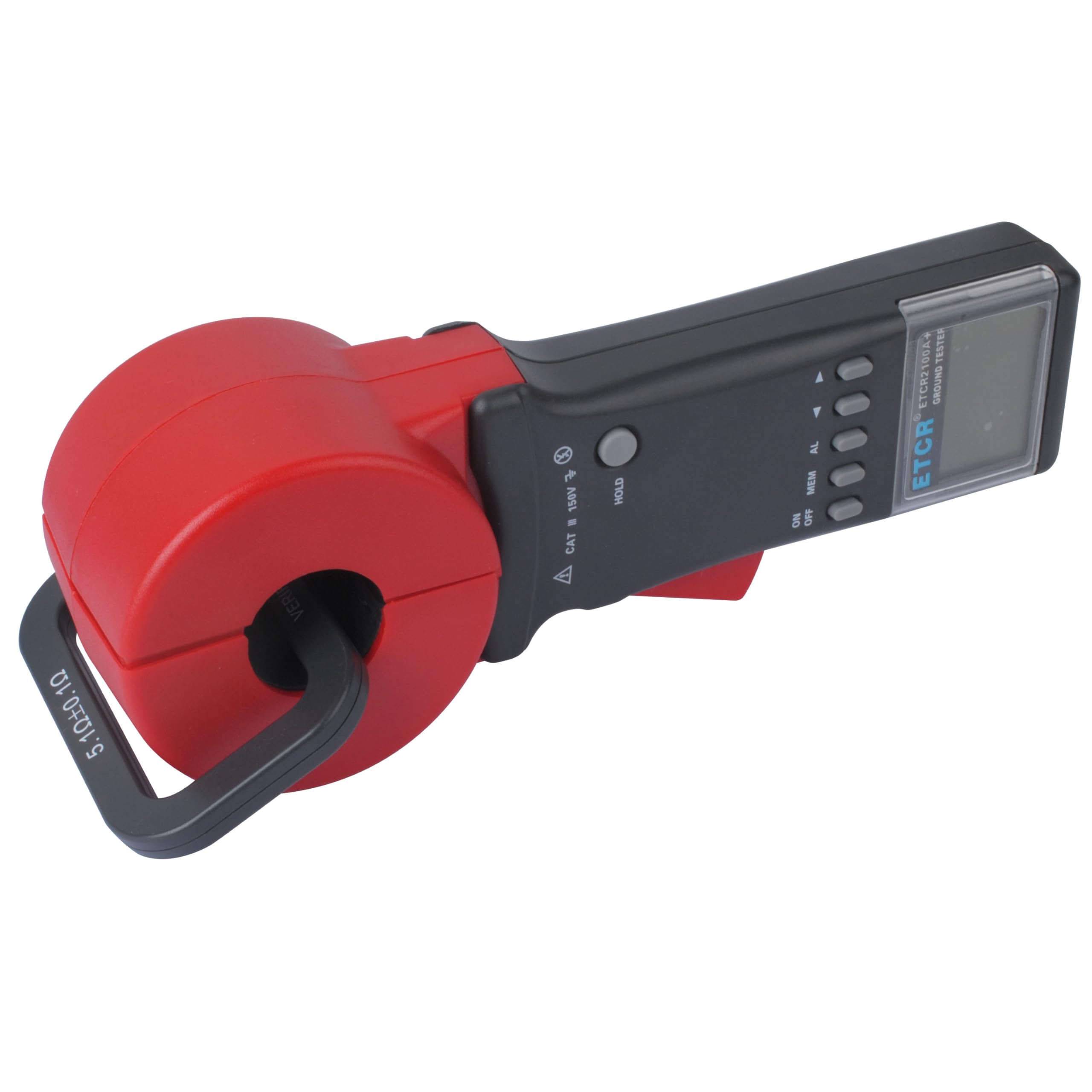 ETCR2100A Digital Clamp Ground Resistance Tester - 0.01-200Ω Range, Battery-Free Earth Resistance Meter for Power, Telecom, Oil Fields & Industrial Equipment | Perfect for Electrical Safety Testing in Construction & Meteorology