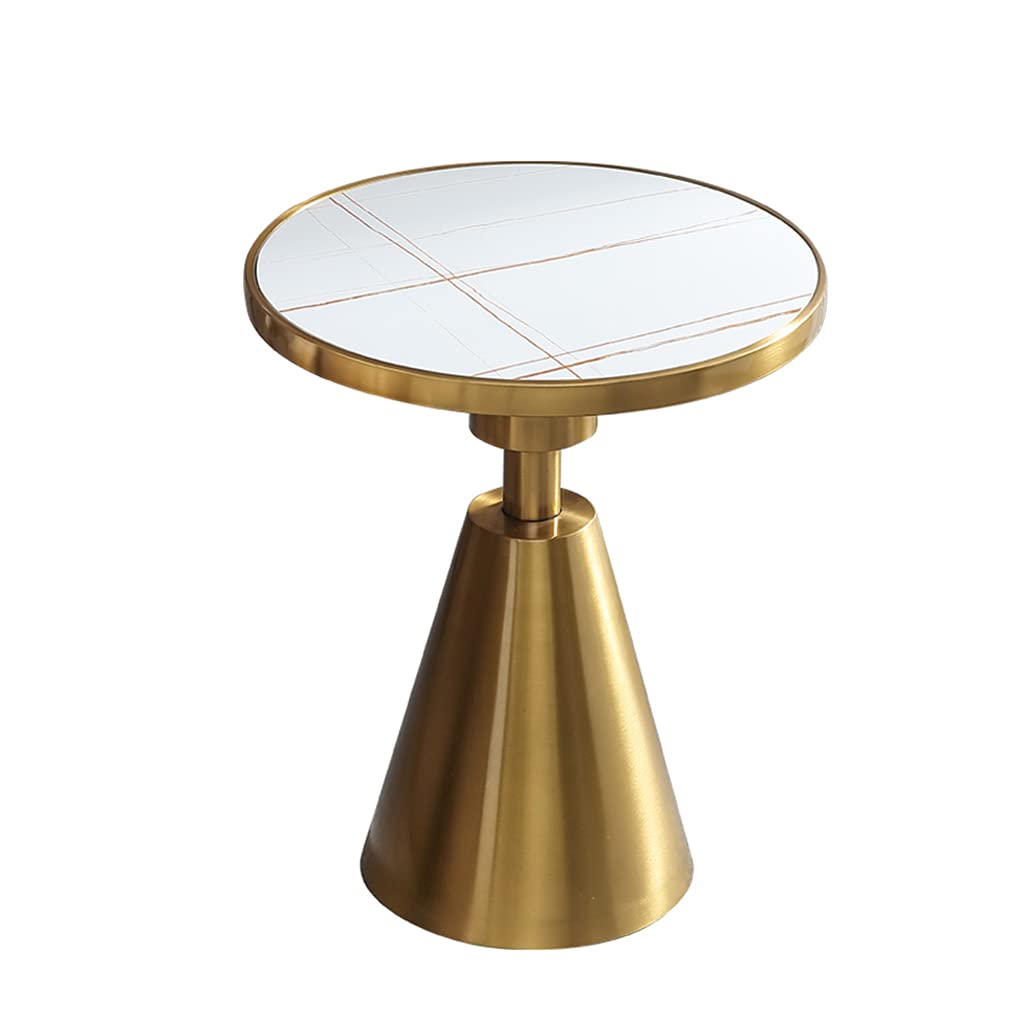 Modern Marble Side Table with Gold Legs - Living Room & Balcony Decor