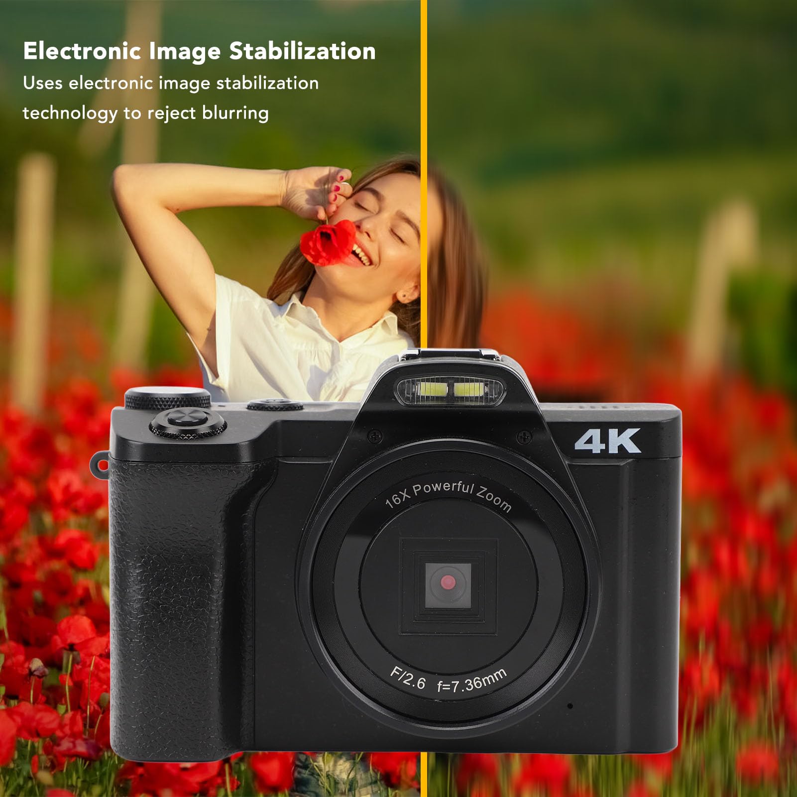 4K HD 48MP WiFi Vlogging Camera with 3.5