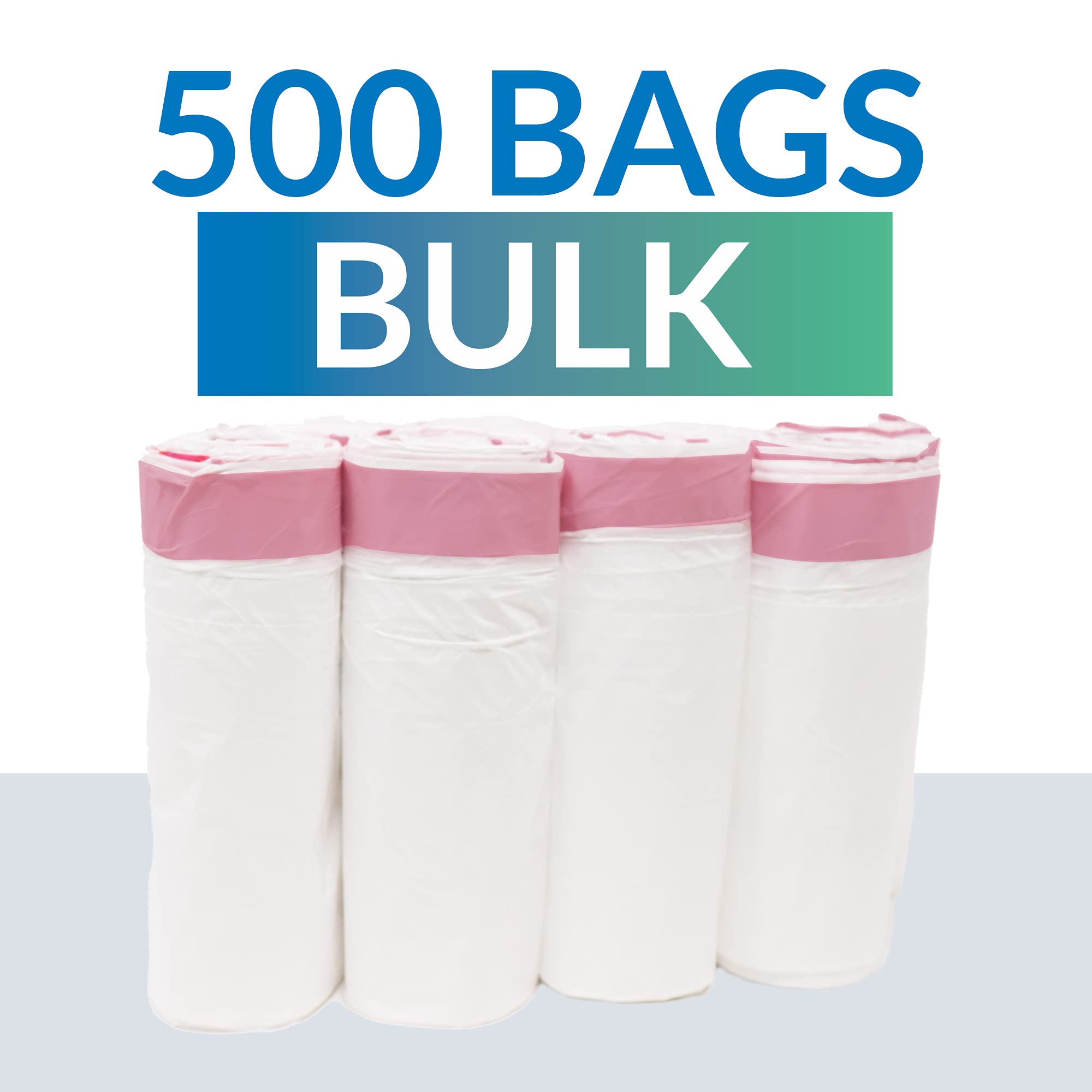 Reliable Tall Kitchen Drawstring Trash Bags 13 Gallon - 500 Count Bulk Pack | Heavy Duty White Kitchen Garbage Bags | Fits 13-16 Gallon Trash Cans | Perfect for Home, Office & Restaurant Use