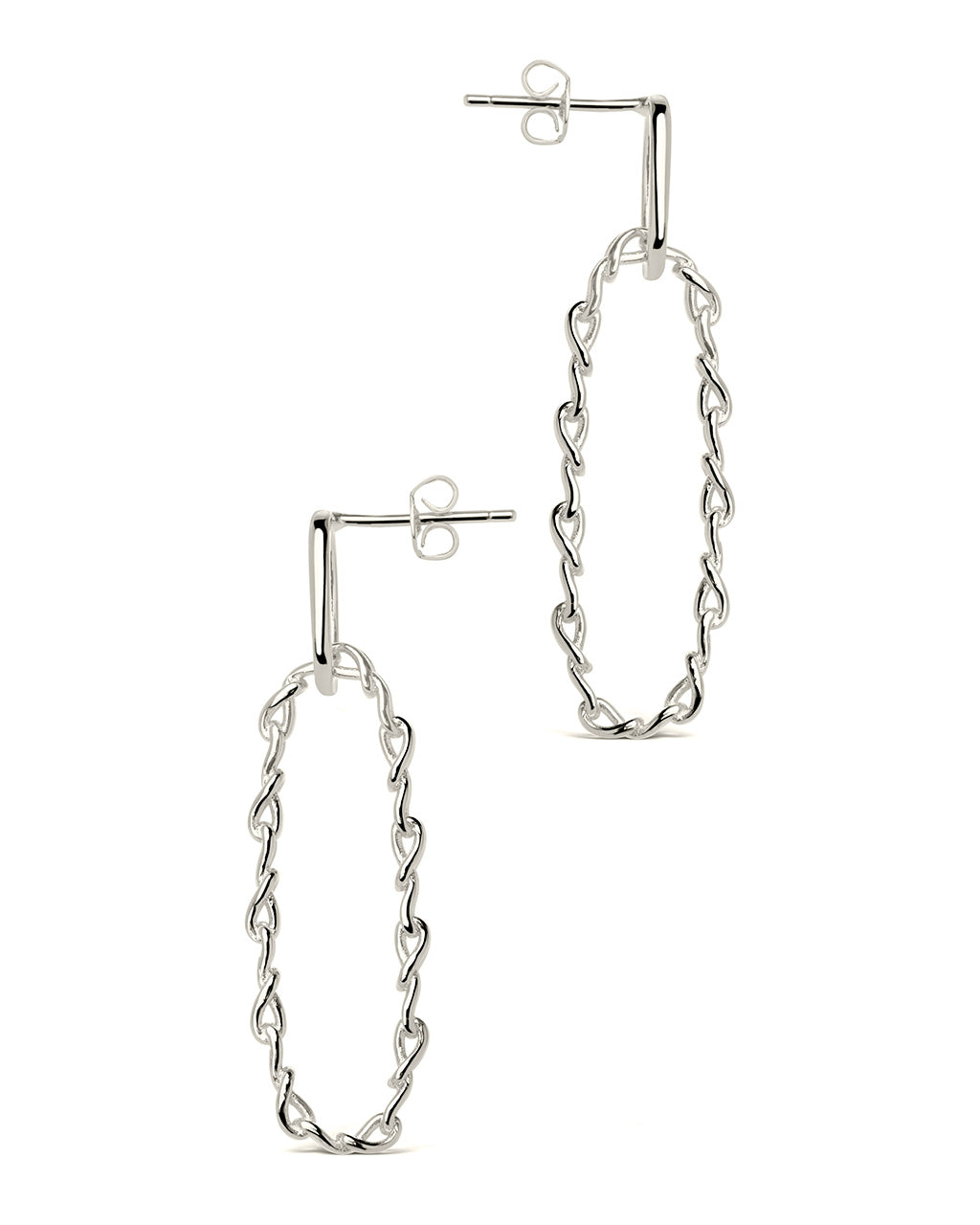 Layney Interlocking Chain Drop Earrings for Women - Trendy Gold Plated Dangle Earrings - Perfect for Parties, Weddings & Everyday Wear
