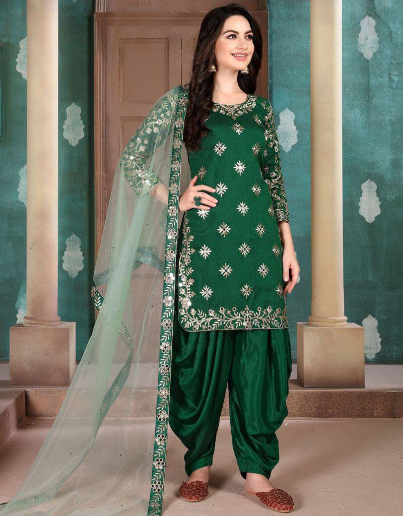 Elegant Bottle Green Art Silk Palazzo Dress for Women - Comfortable & Stylish Maxi Dress for Parties, Weddings & Summer Outings