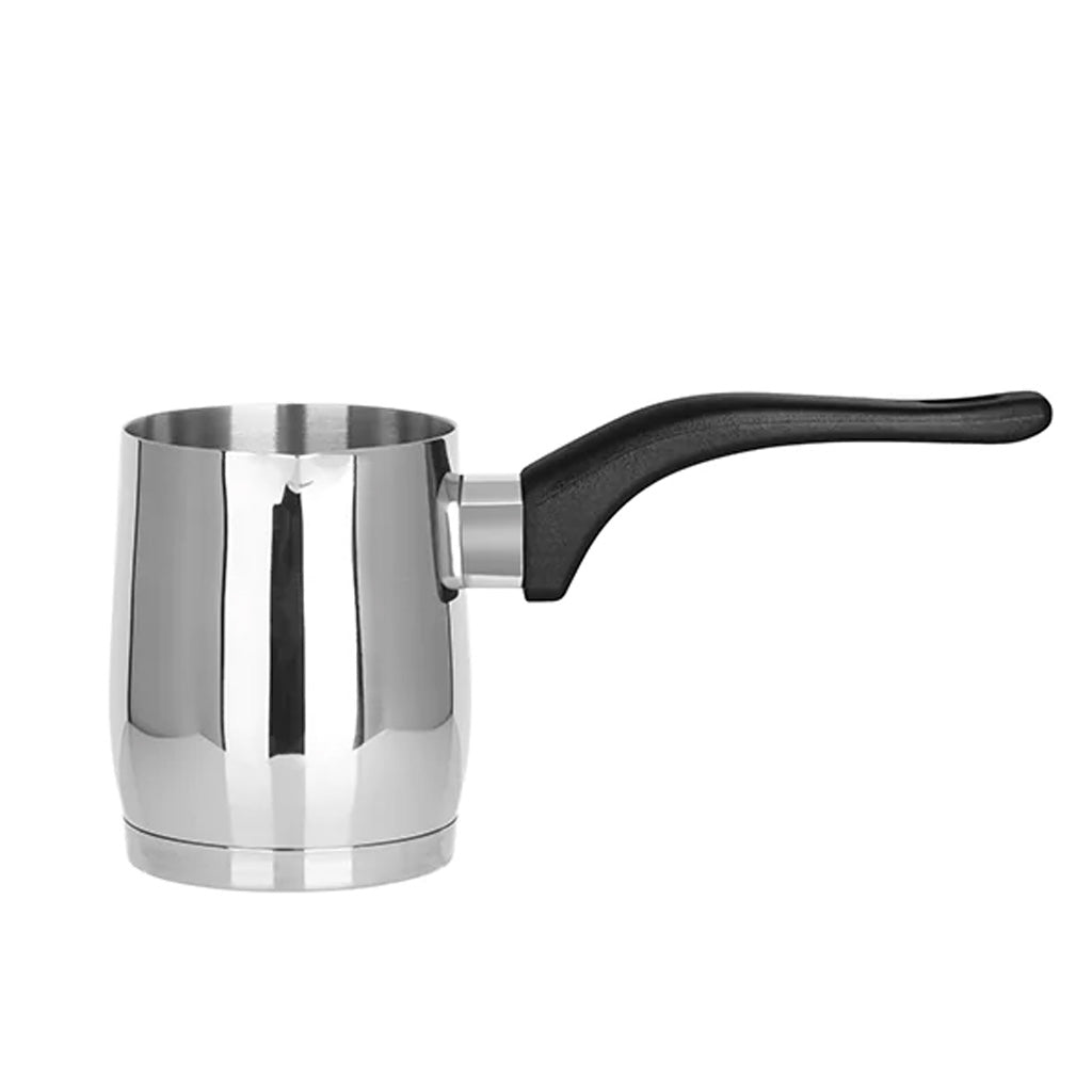 Premium 375ml Turkish Coffee Pot - 18/10 Stainless Steel Cezve/Ibrik - Traditional Stovetop Brewer for Authentic Turkish & Arabic Coffee Making at Home