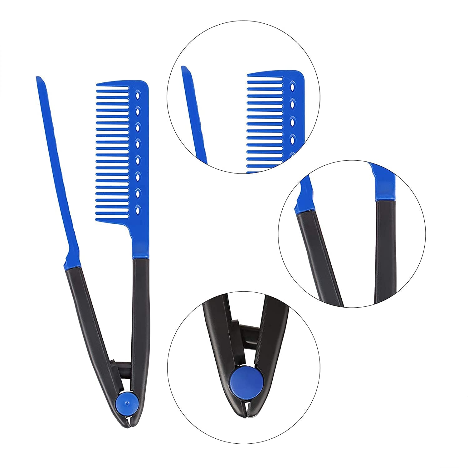 Frackson Professional V-Shaped Straightening Comb for Salon & Home Use - Detangling & Styling Brush for Knotty, Curly & Thick Hair - Perfect for Smoothing, Straightening & Hairdressing Styling (Ideal for Daily Hair Care & Salon Treatments)