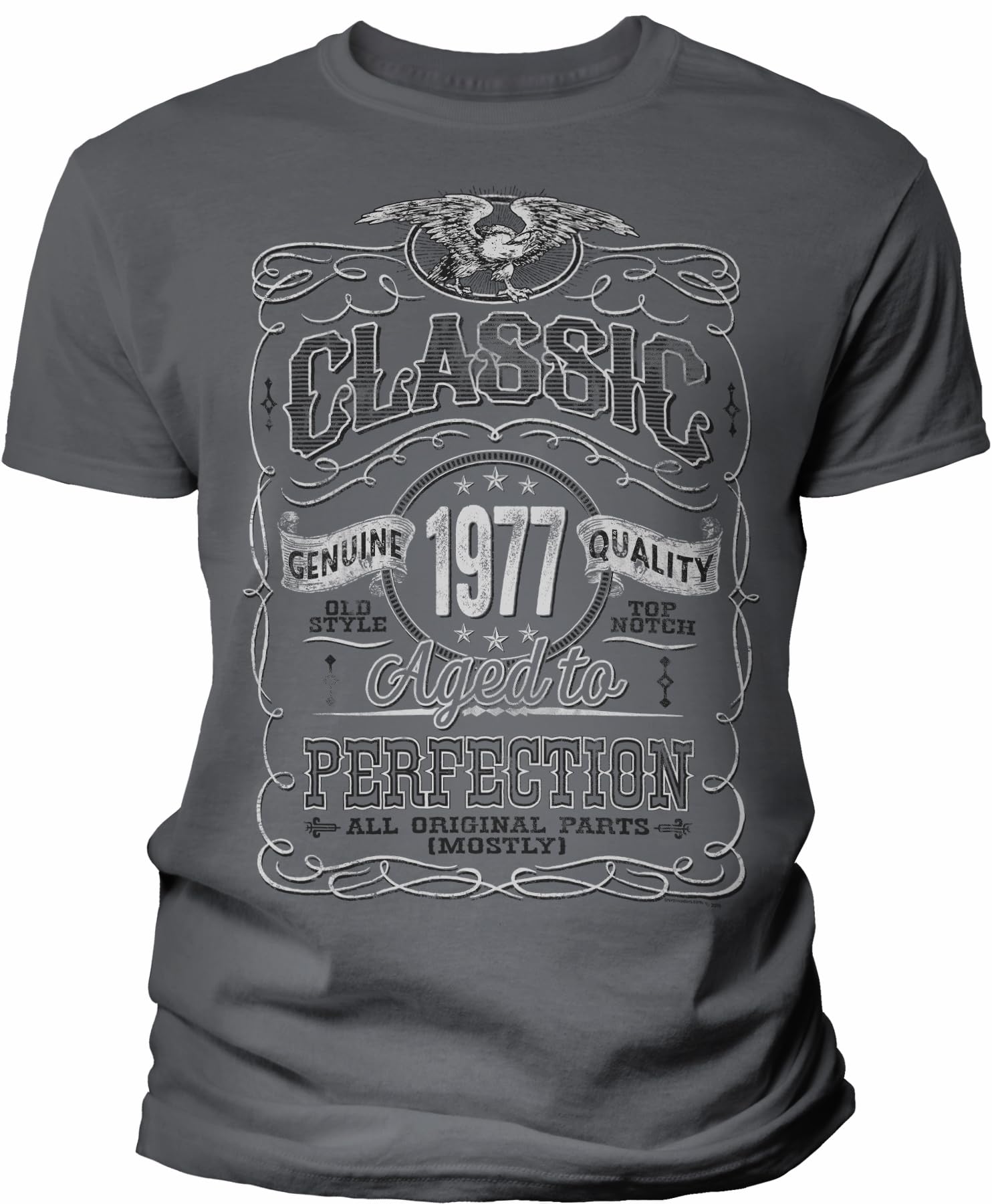 1977 Vintage 48th Birthday Gift for Men - Classic Aged to Perfection T-Shirt - Funny 48 Year Old Birthday Present for Dad, Husband, Brother - Perfect for Parties & Celebrations