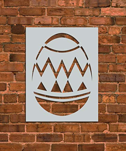 Easter Egg Rhombus Stencil Template - Reusable Plastic Stencil for DIY Crafts, Easter Decorations & Holiday Projects - Perfect for Painting, Scrapbooking & Home Decor by INNOVO Stencils