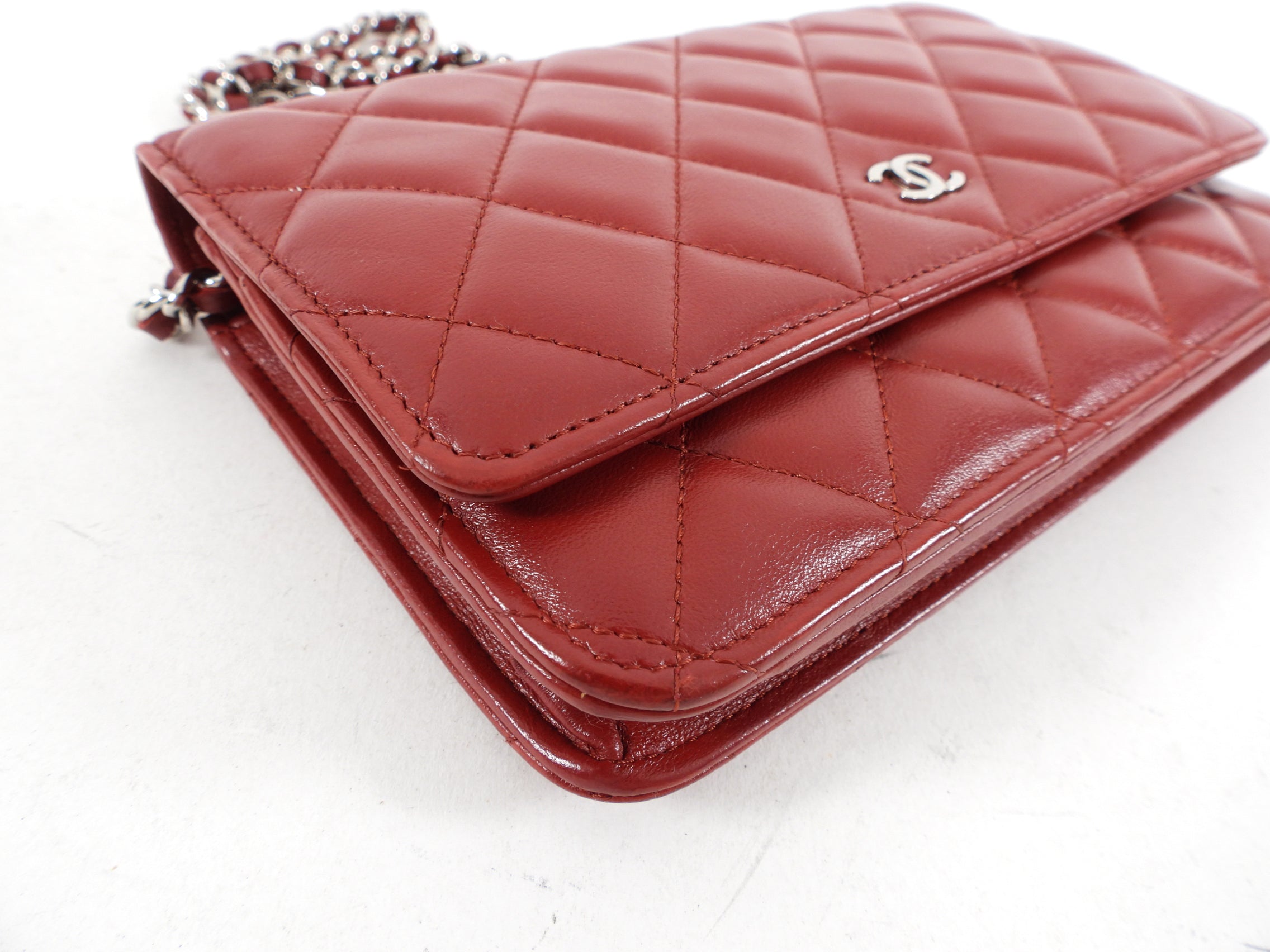 Chanel Red Leather Quilted Timeless Classic Wallet on Chain - Luxury Crossbody Bag for Women, Perfect for Parties, Date Nights & Special Occasions
