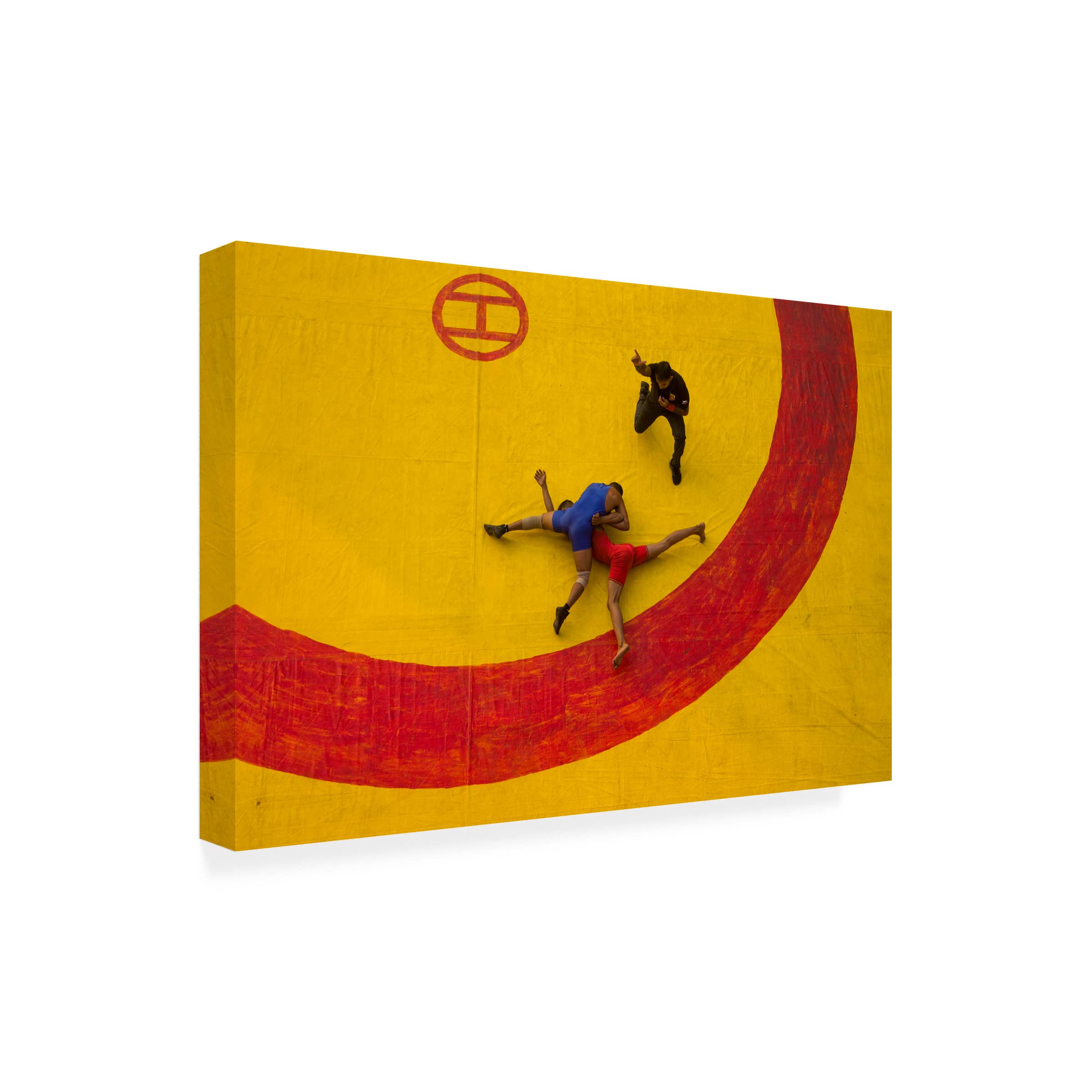 Trademark Fine Art 'Dangal' Canvas Art Print by Suvajit Mukherjee - Indian Wrestling Scene Wall Decor for Living Room, Bedroom & Office
